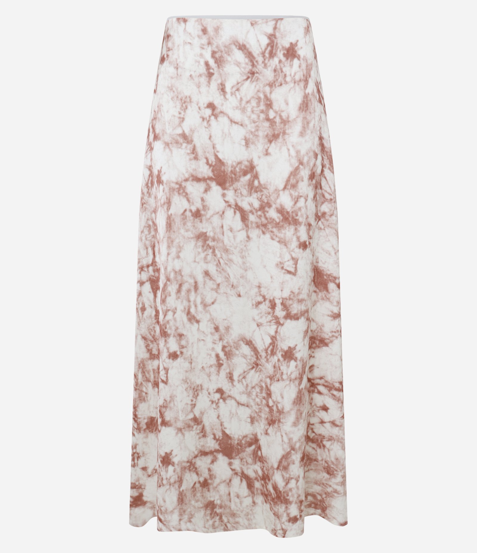 Saia New Midi Acetinada com Estampa Manchadinha Rosa 6