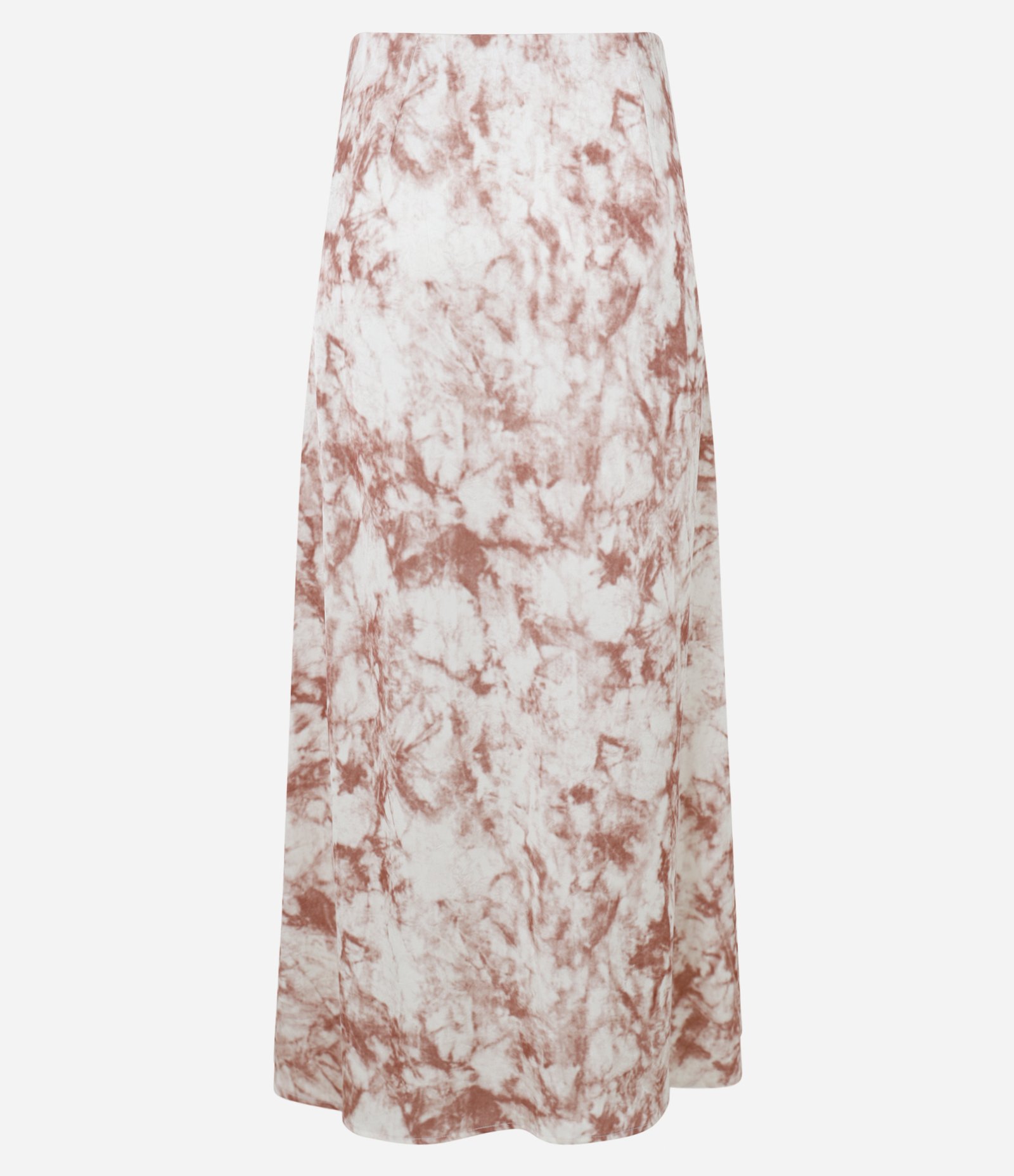 Saia New Midi Acetinada com Estampa Manchadinha Rosa 7