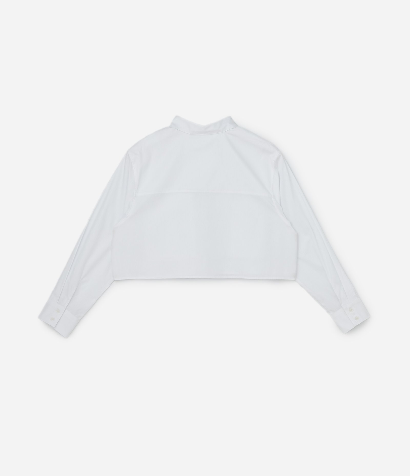 Camisa Cropped em Tricoline com Bolsos Curve & Plus Size Branco 6