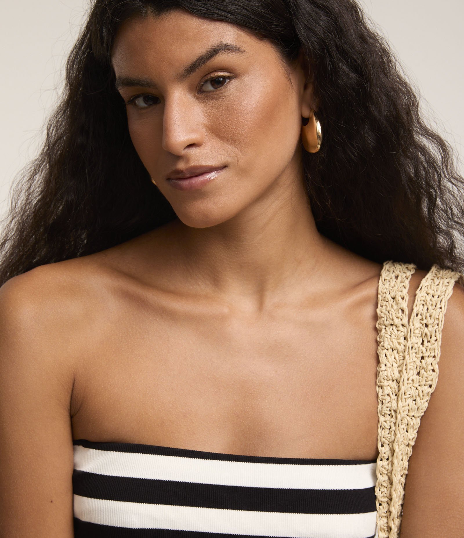 Blusa Tomara Que Caia em Viscose com Estampa de Listras Preto/Branco 5