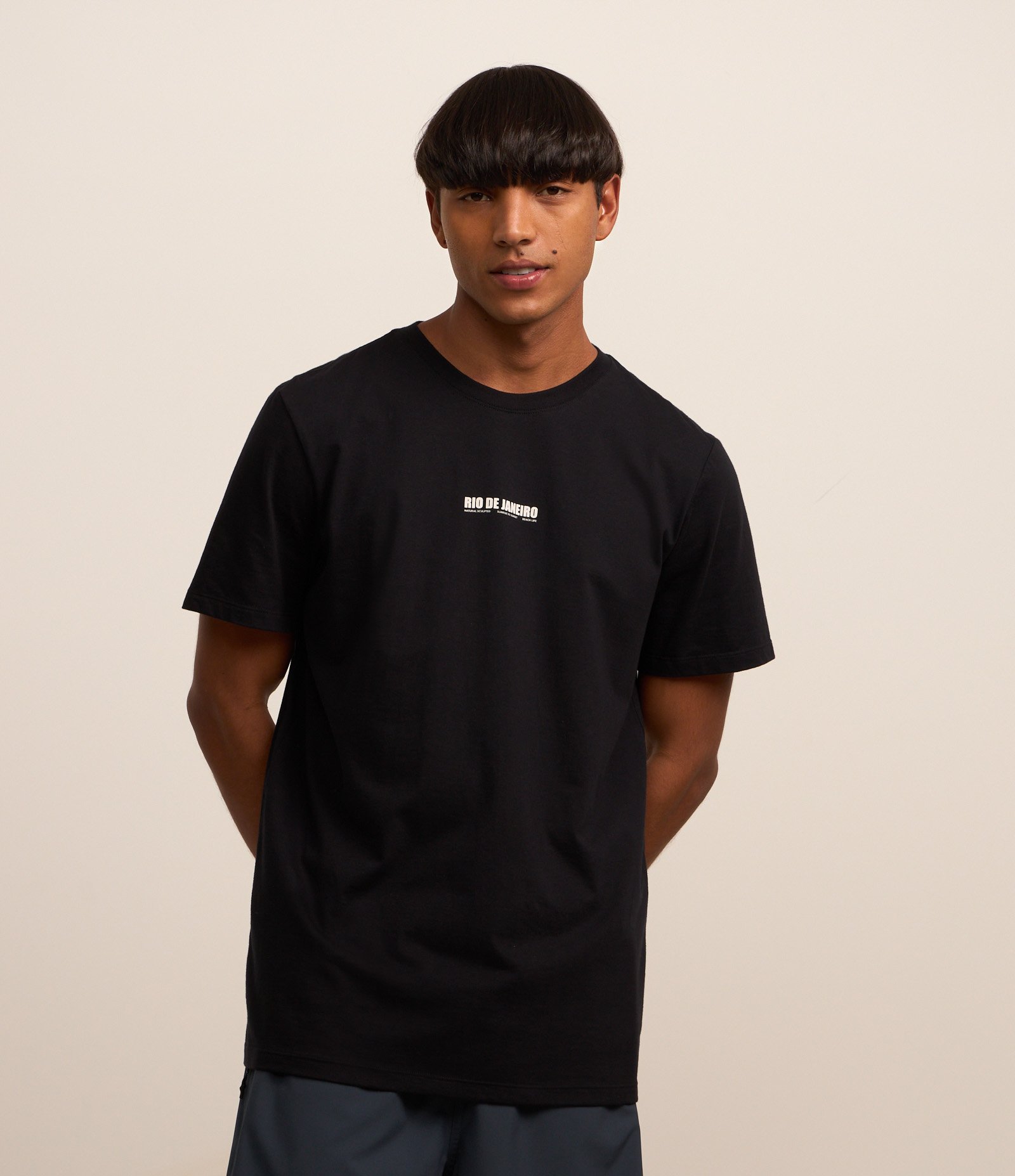 Camiseta Comfort em Algodão com Estampa Photoprint Rio de Janeiro Preto 2