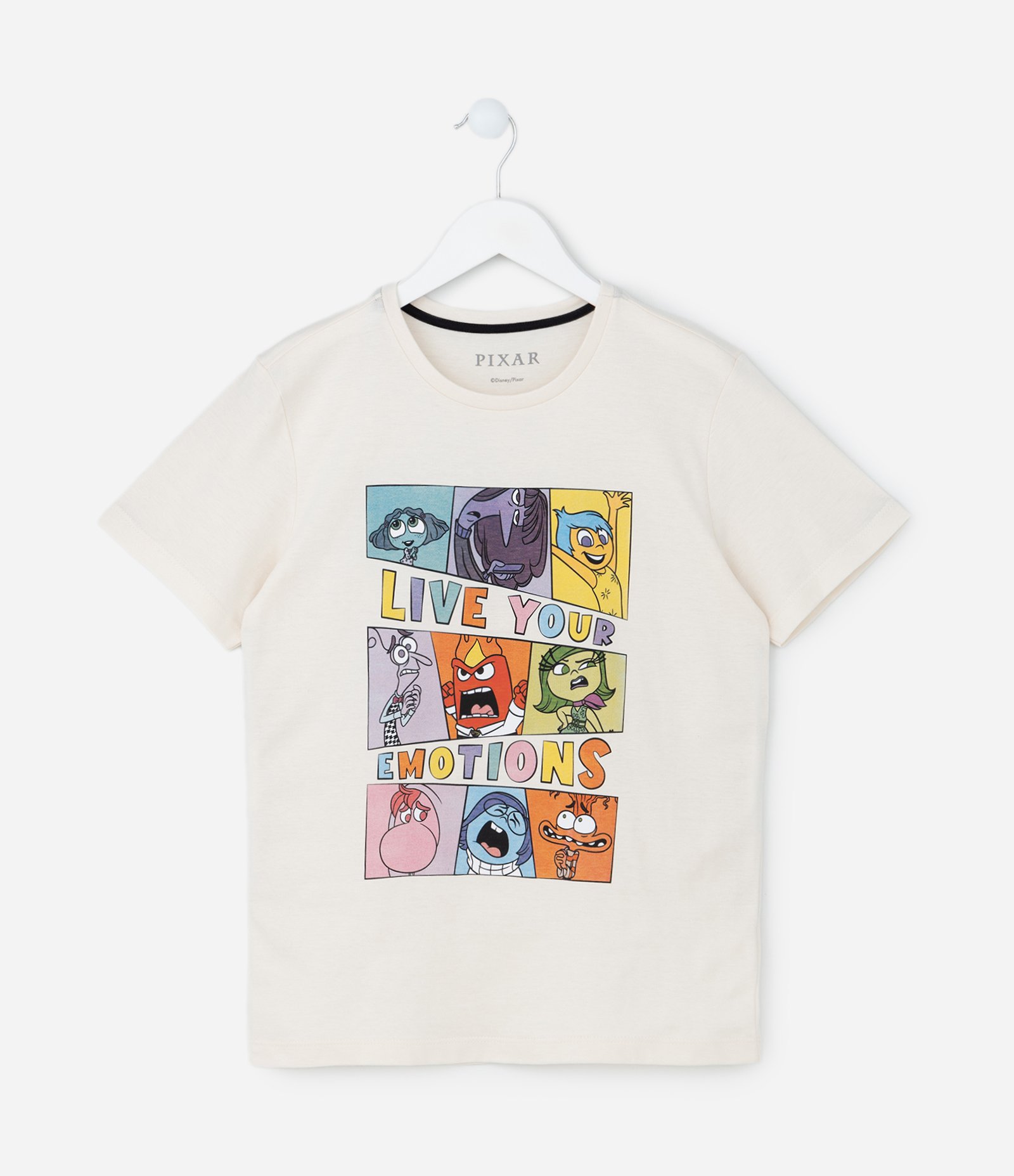 Pijama Curto Infantil Estampa Divertidamente - Tam 6 a 14 anos Off White 2