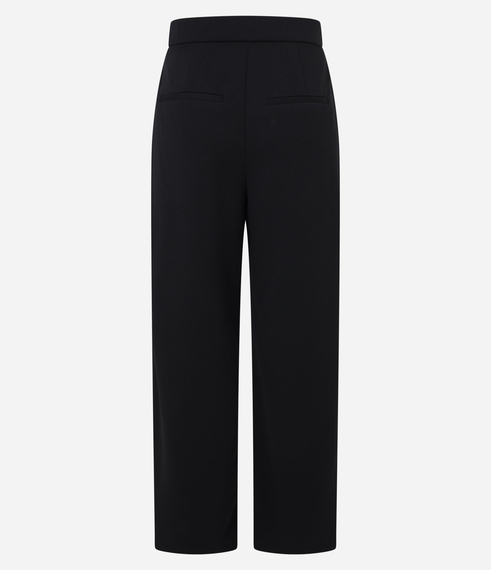 Calça Wide Leg Cintura Alta em Crepe com Cinto e Pregas Preto 7