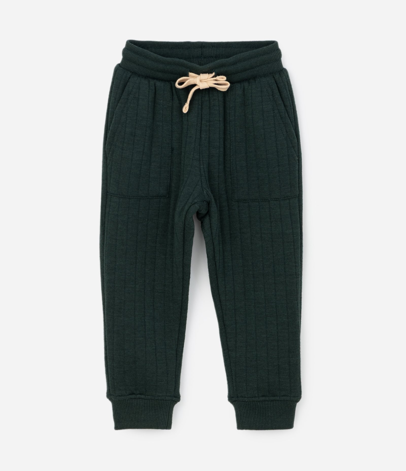 Conjunto Infantil com Casaco Canguru e Calça – Tam 1 a 5/6 Anos Verde Escuro/Bege 4