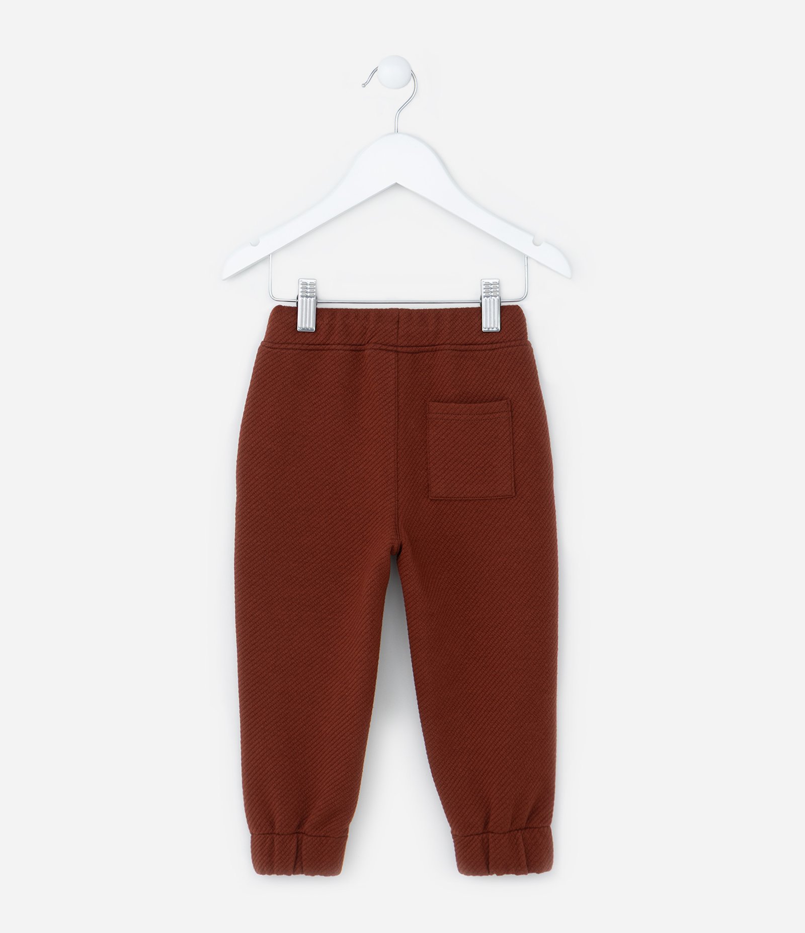 Calça Infantil em Moletom Texturizada - Tam 1 a 6 Anos Marrom 3