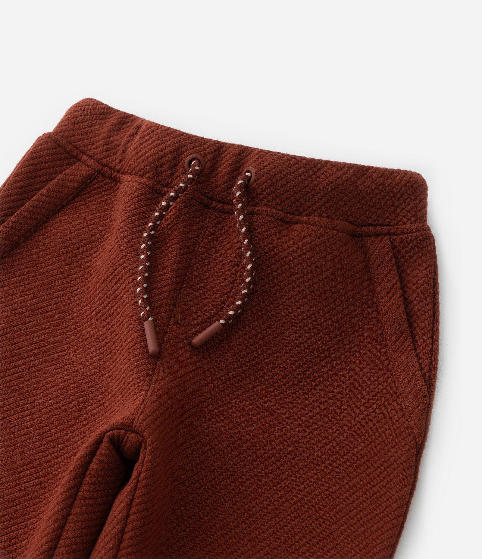 Calça Infantil em Moletom Texturizada - Tam 1 a 6 Anos Marrom 6