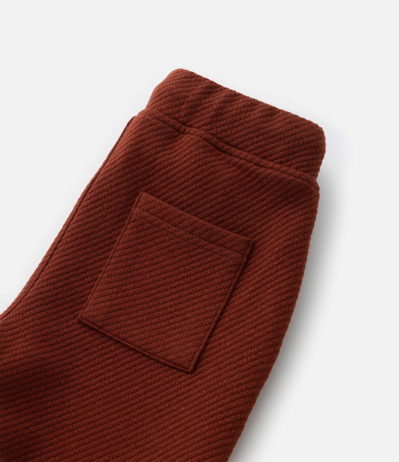 Calça Infantil em Moletom Texturizada - Tam 1 a 6 Anos Marrom 7