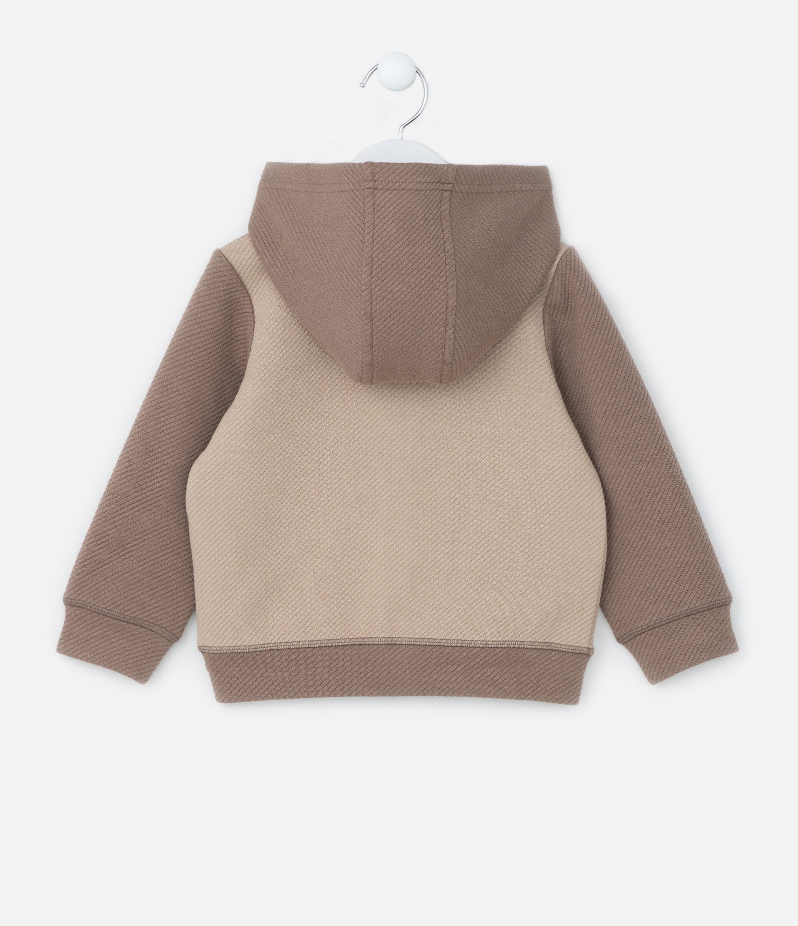 Casaco Infantil Texturizado com Estampa Ursinho - Tam 1 a 6 Anos Marrom 3