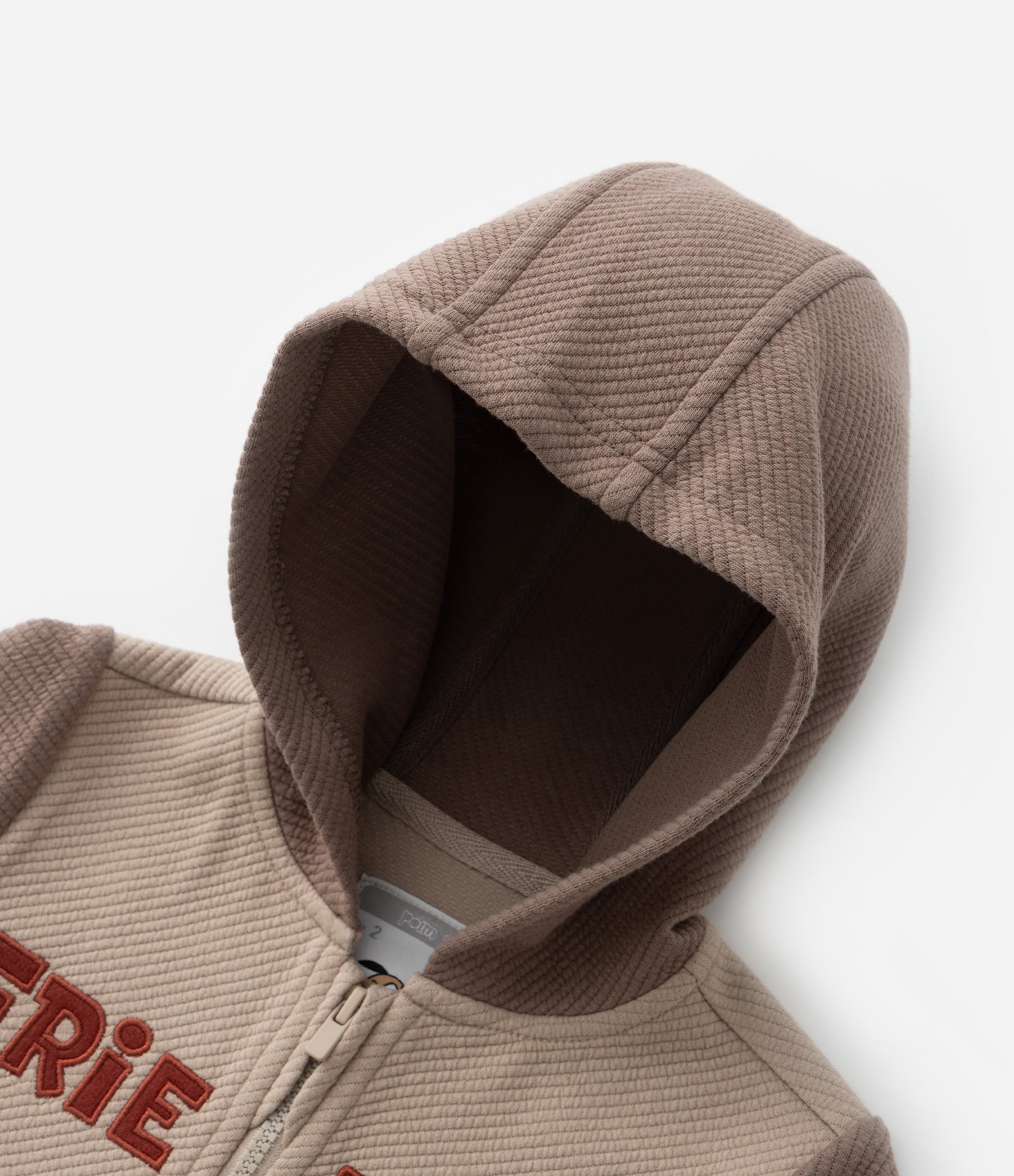 Casaco Infantil Texturizado com Estampa Ursinho - Tam 1 a 6 Anos Marrom 5