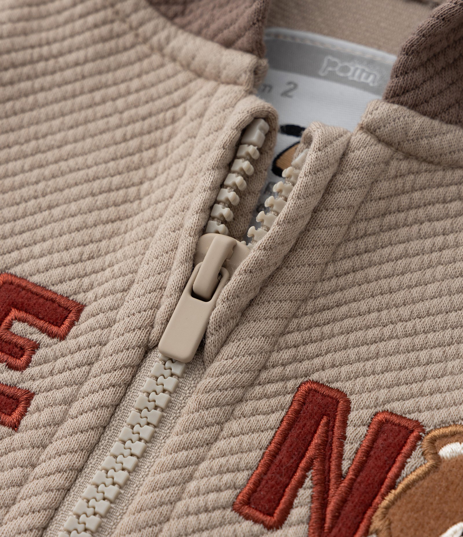 Casaco Infantil Texturizado com Estampa Ursinho - Tam 1 a 6 Anos Marrom 6