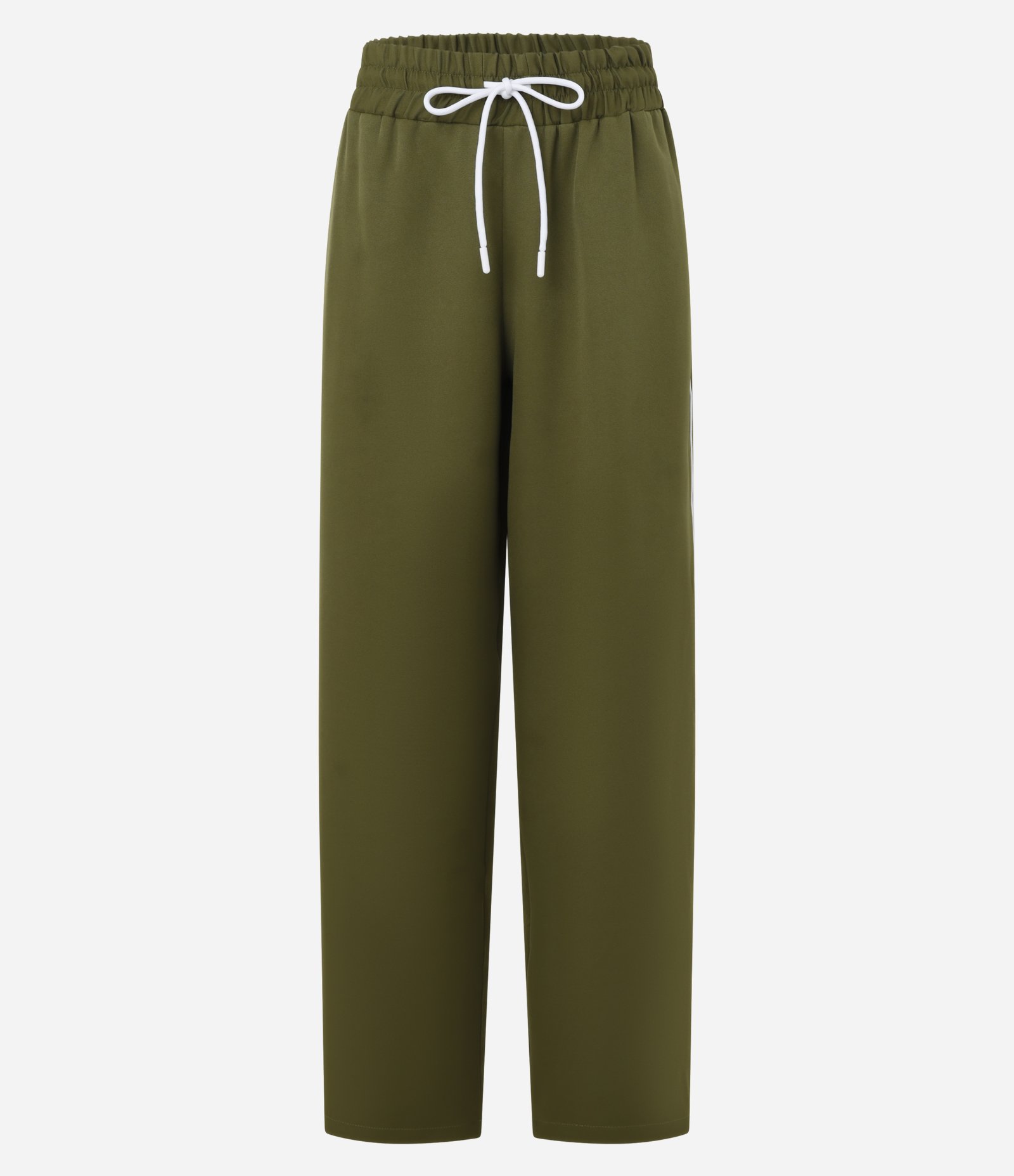 Calça em Alfaiataria com Friso Contrastante e Elástico na Cintura Verde 5