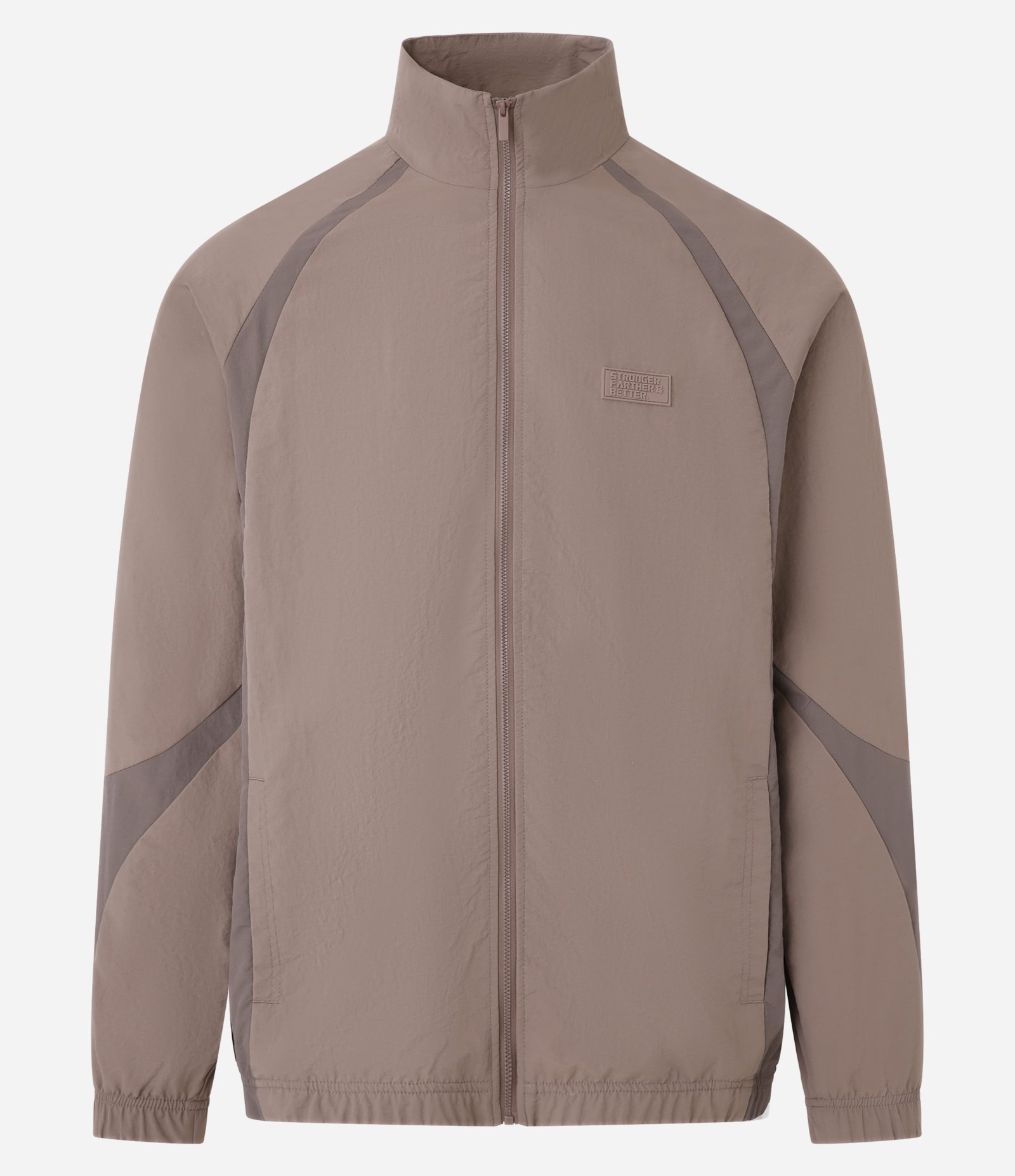 Jaqueta Esportiva em Poliamida com Detalhes Marrom 9