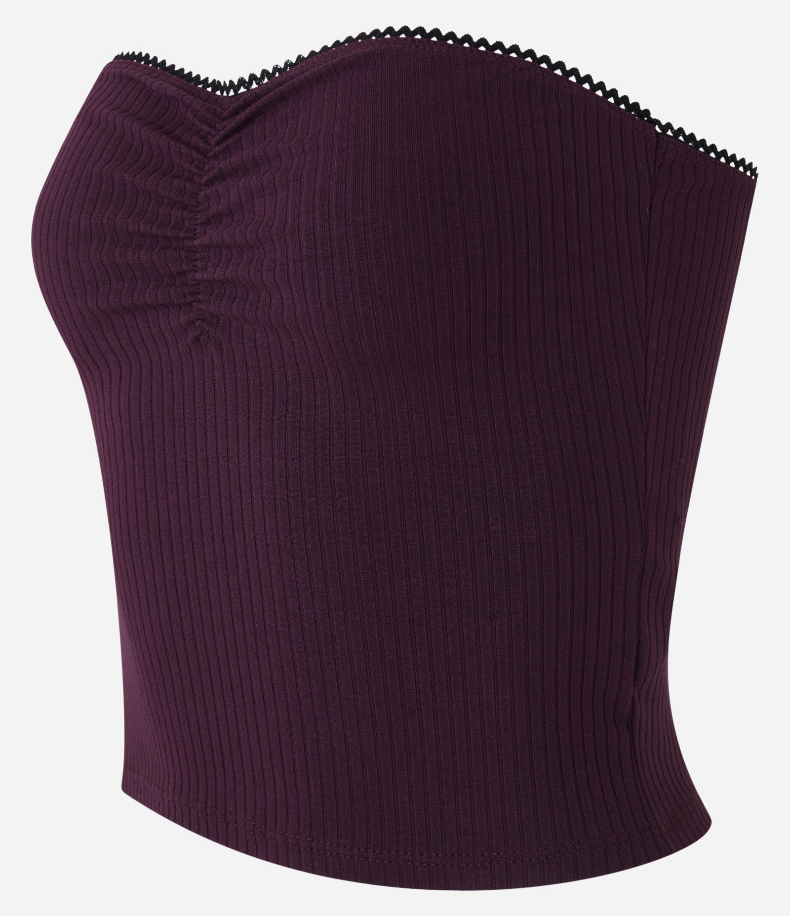 Blusa Tomara que Caia em Ribana com Busto Franzido Vinho 5