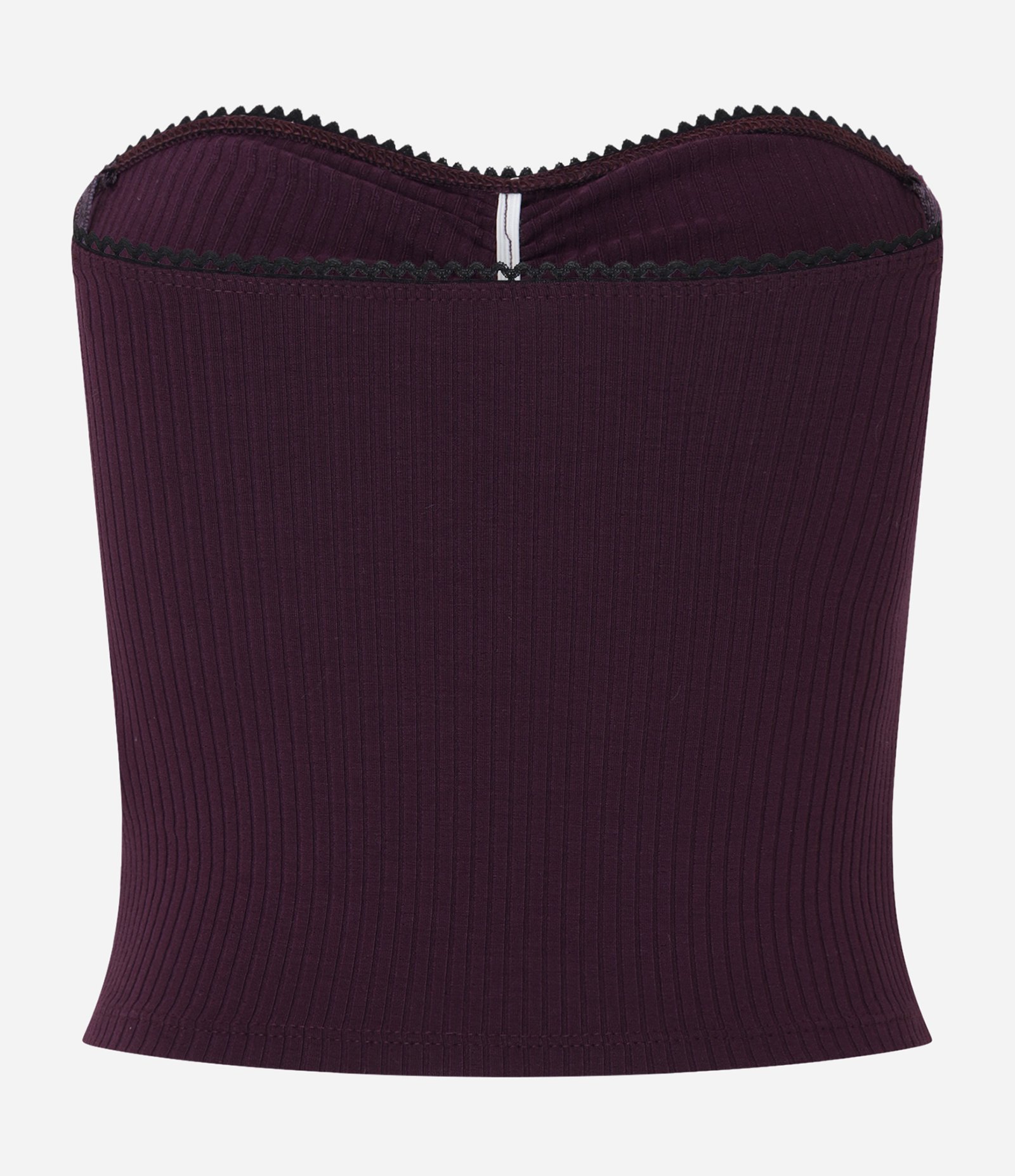 Blusa Tomara que Caia em Ribana com Busto Franzido Vinho 6