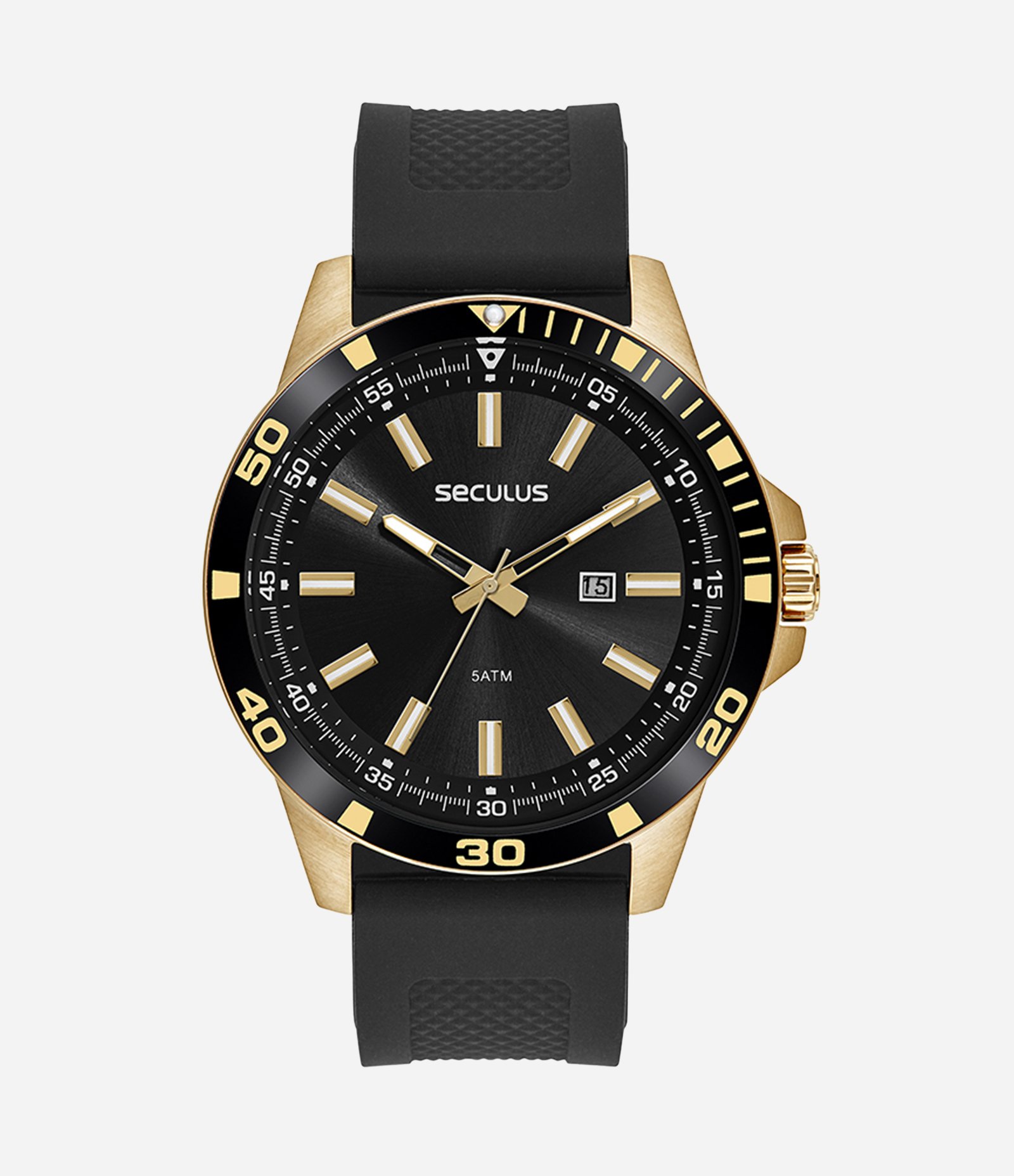 Relógio Seculus Analógico Masculino PRETO 1