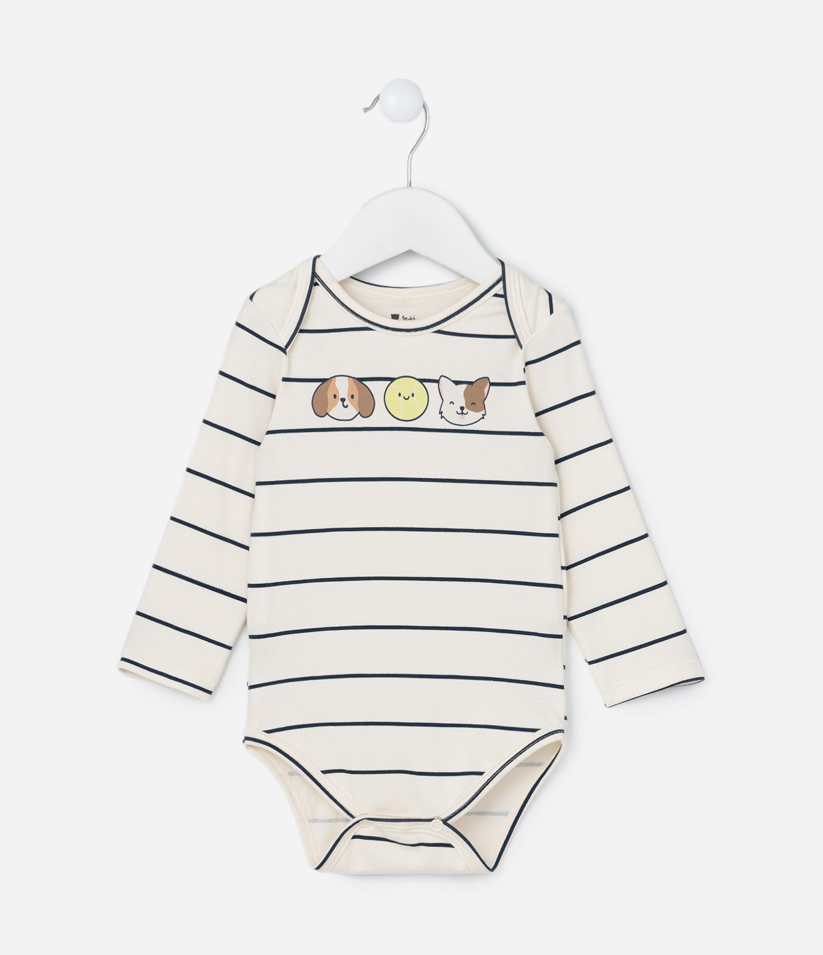 Body Infantil com Estampa de Bichinhos - Tam 0 a 18 meses Bege 1