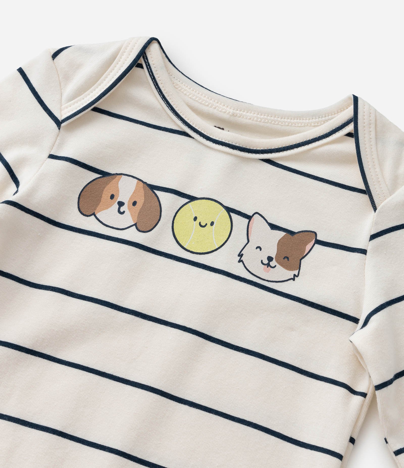 Body Infantil com Estampa de Bichinhos - Tam 0 a 18 meses Bege 6