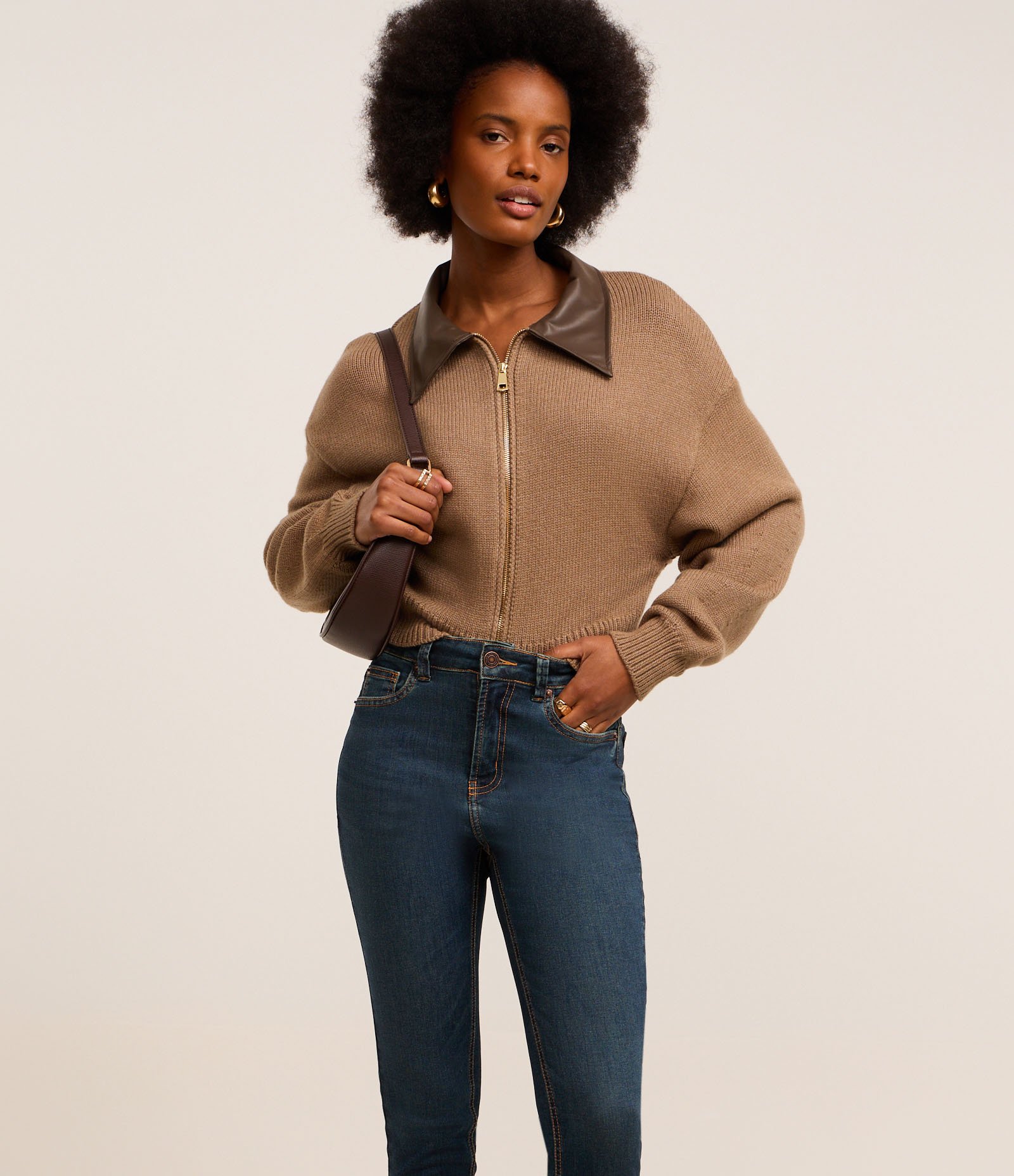 Calça Skinny em Jeans com Cintura Alta Azul 2