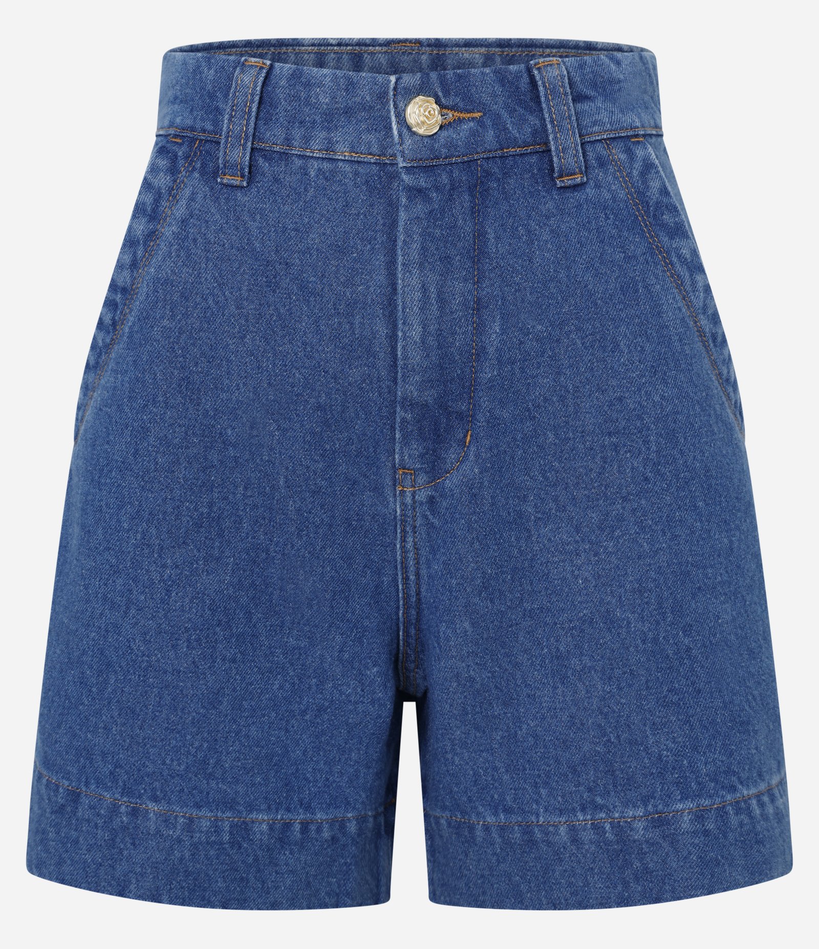 Short Comfy em Jeans com Cintura Alta Azul 5