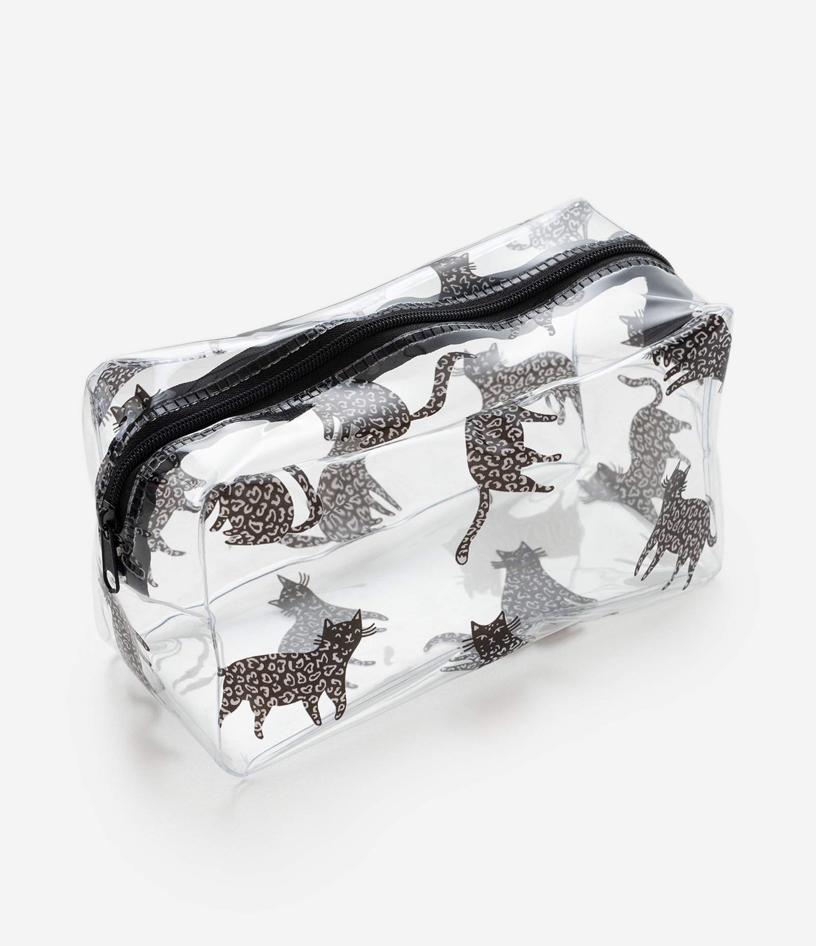 Camisola Curta em Microfibra Estampada de Gatinho com Nécessaire 9