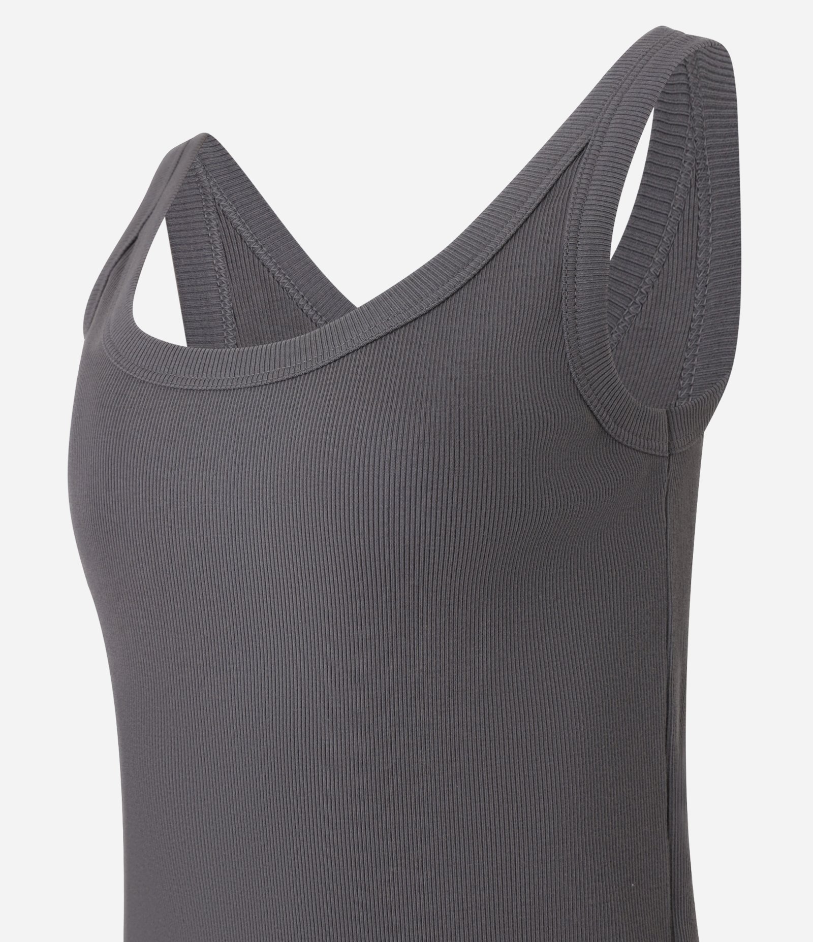 Blusa Regata em Ribana com Decote U 6