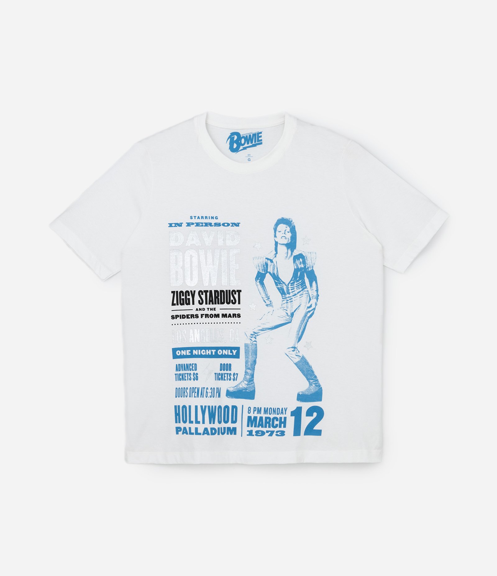 Camiseta em Algodão Estampada David Bowie Curve & Plus Size Branco 4