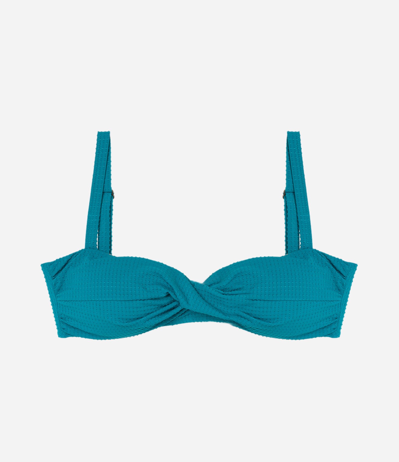 Biquíni Top Reto Torcido e Texturizado Curve & Plus Size Verde 6