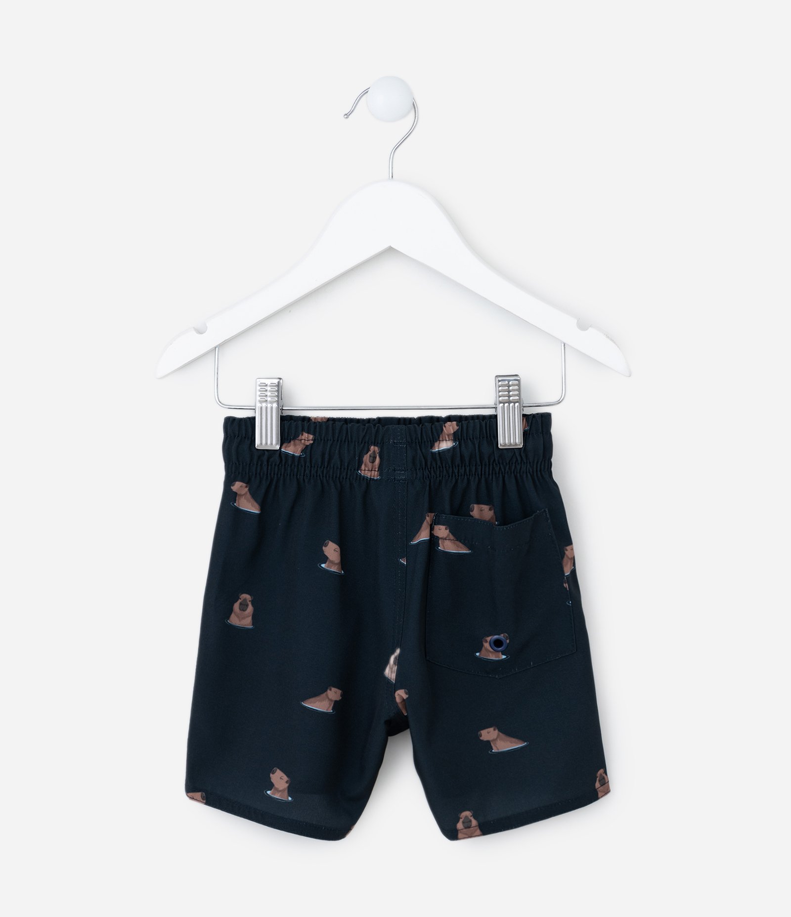 Bermuda Infantil com Estampa de Capivaras - Tam 1 a 5 Anos Azul 2