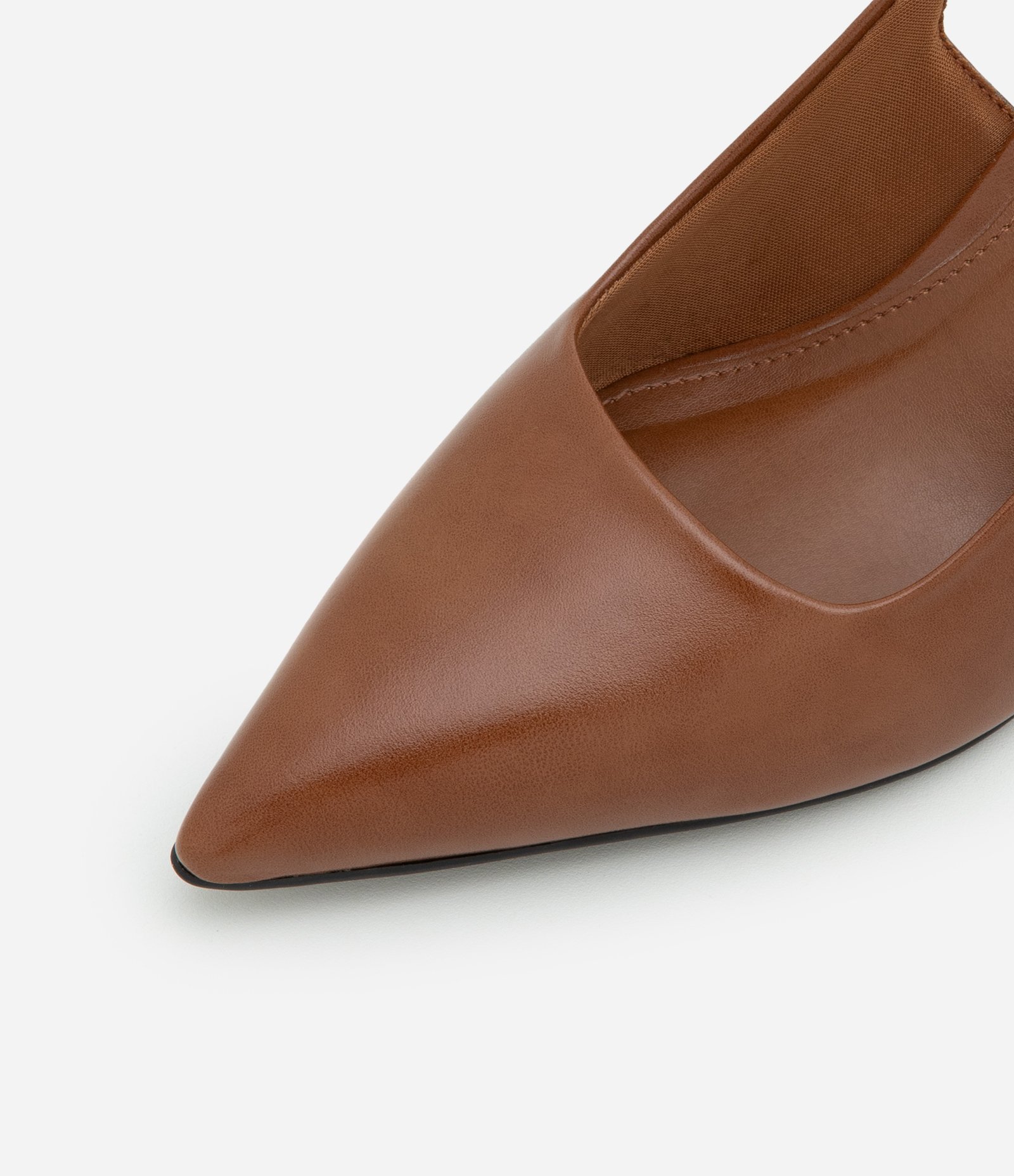 Sapato Scarpin Slingback com Salto Cromado Caramelo 4