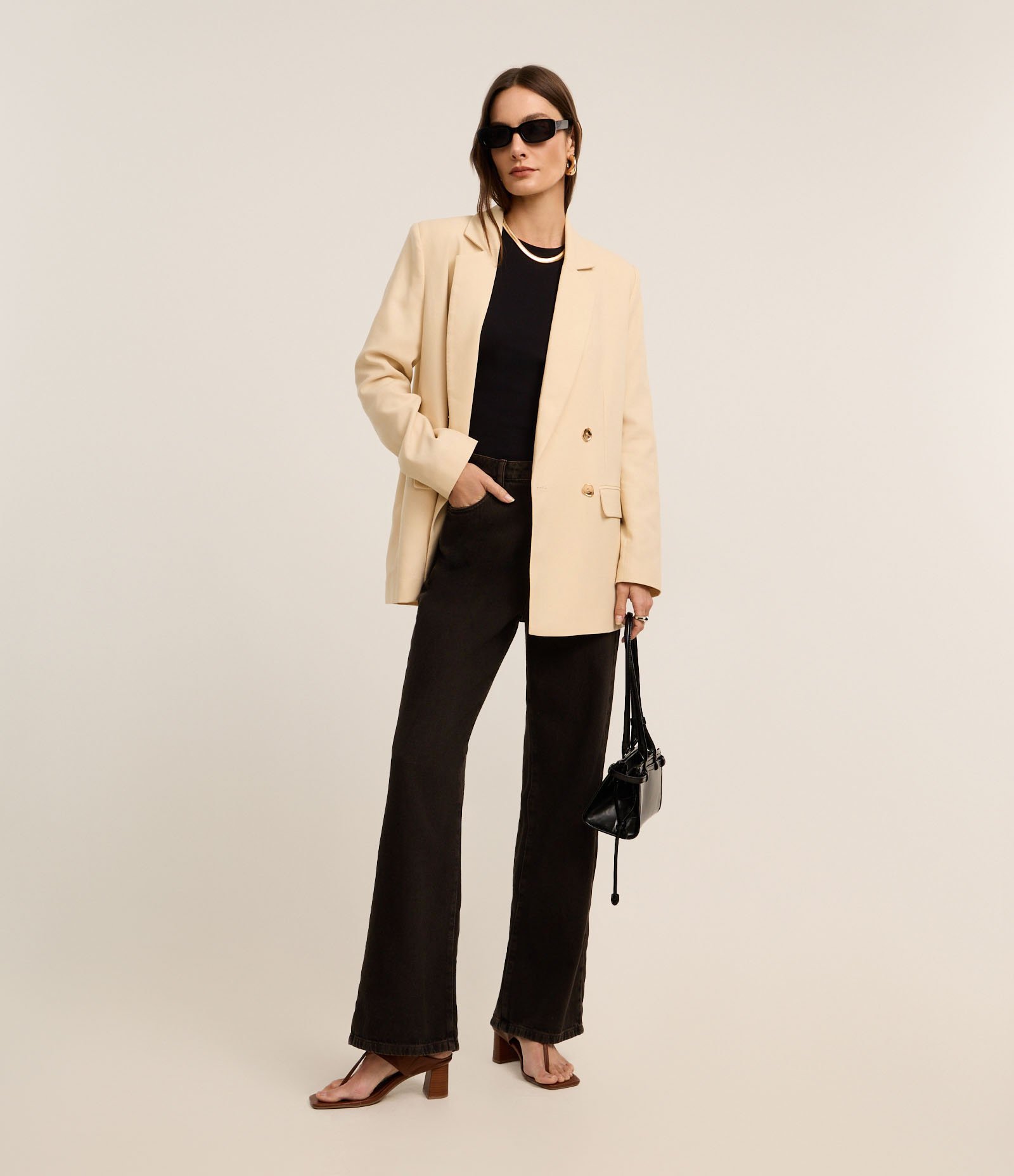 Blusa Canelada em Ribana com Manga Sem Cava Preto 2