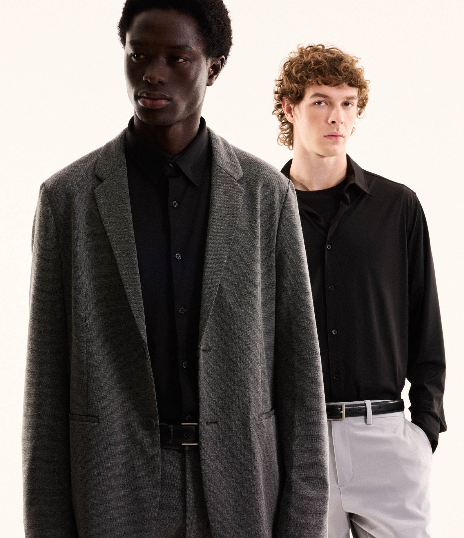 Blazer Super Slim de Malha sem Forro Cinza 7