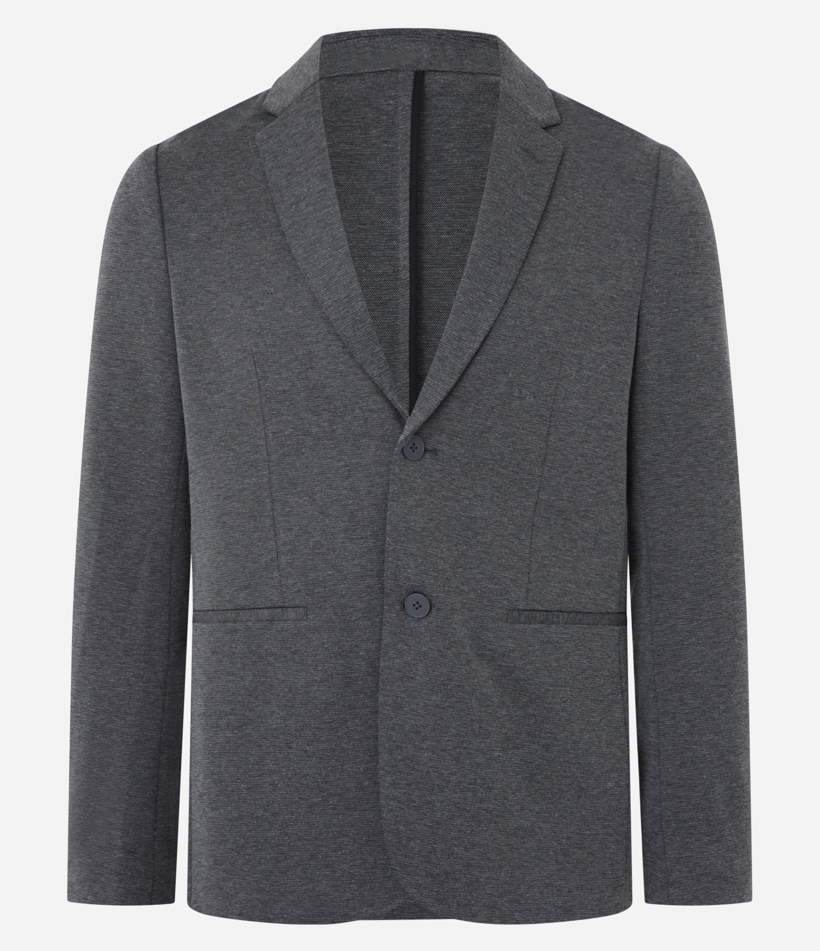 Blazer Super Slim de Malha sem Forro Cinza 11