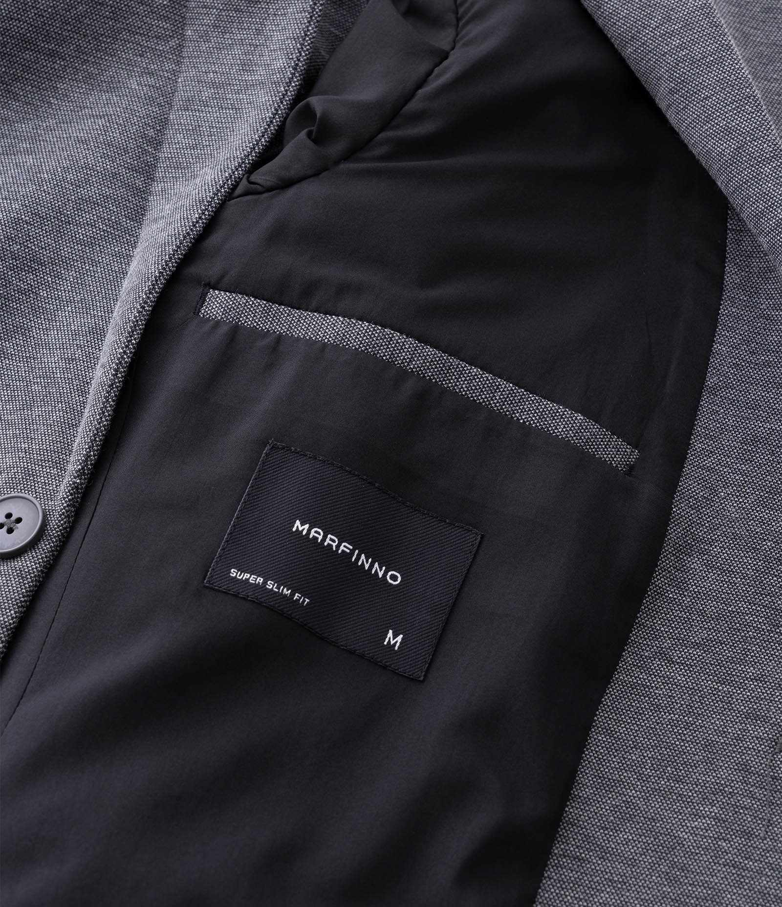 Blazer Super Slim de Malha sem Forro Cinza 14