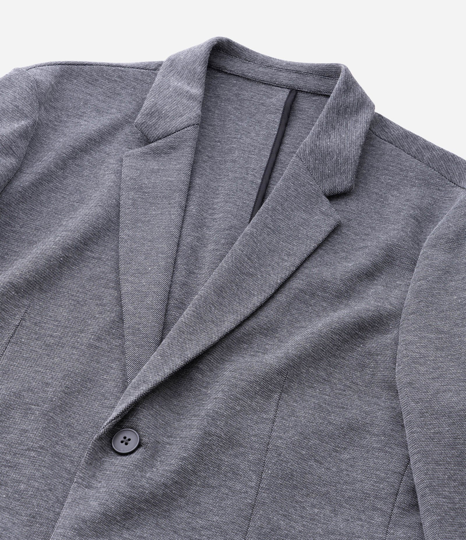 Blazer Super Slim de Malha sem Forro Cinza 15