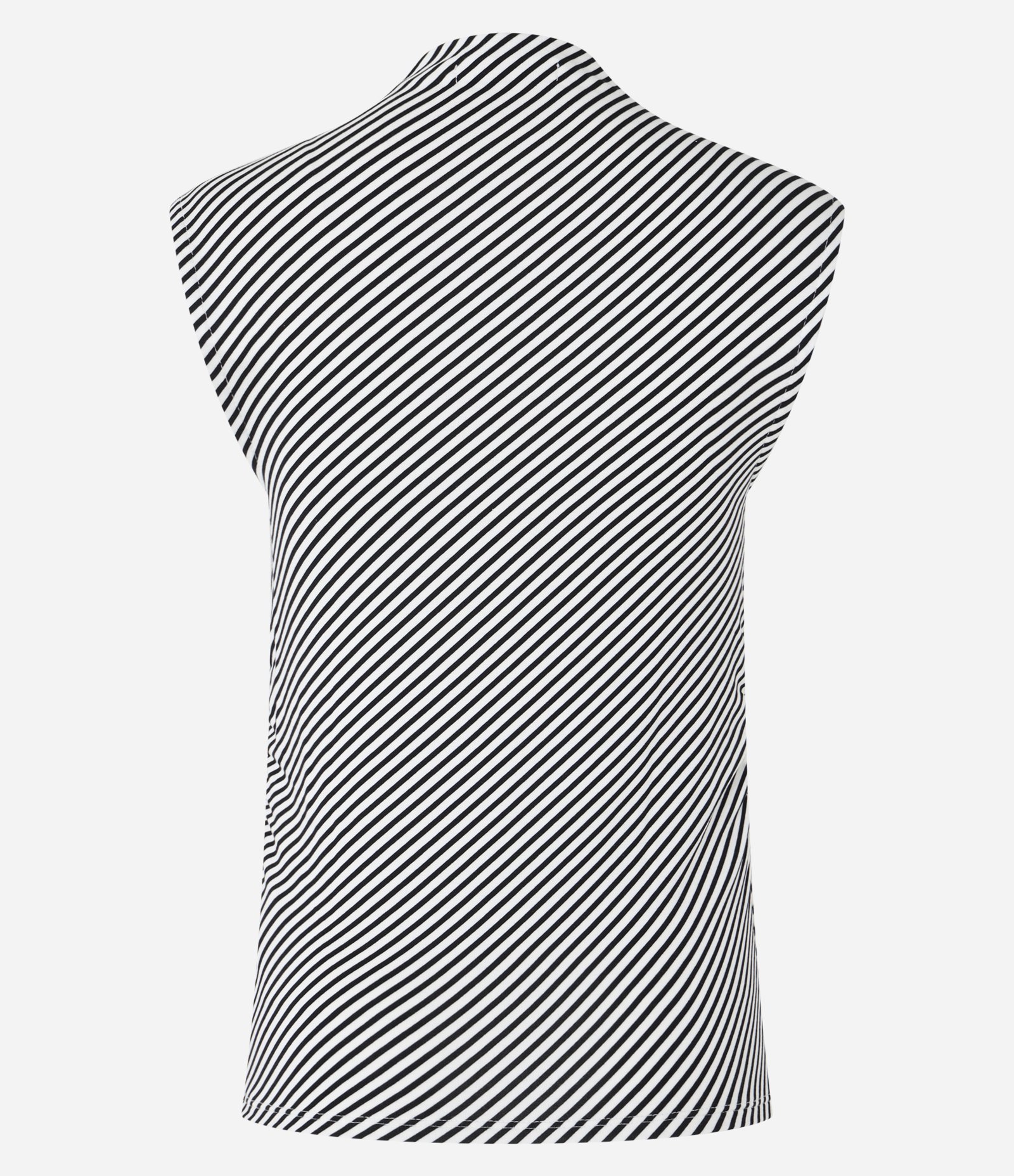 Blusa Manga Curta em Moletinho com Estampa de Listras Branco/Preto 6