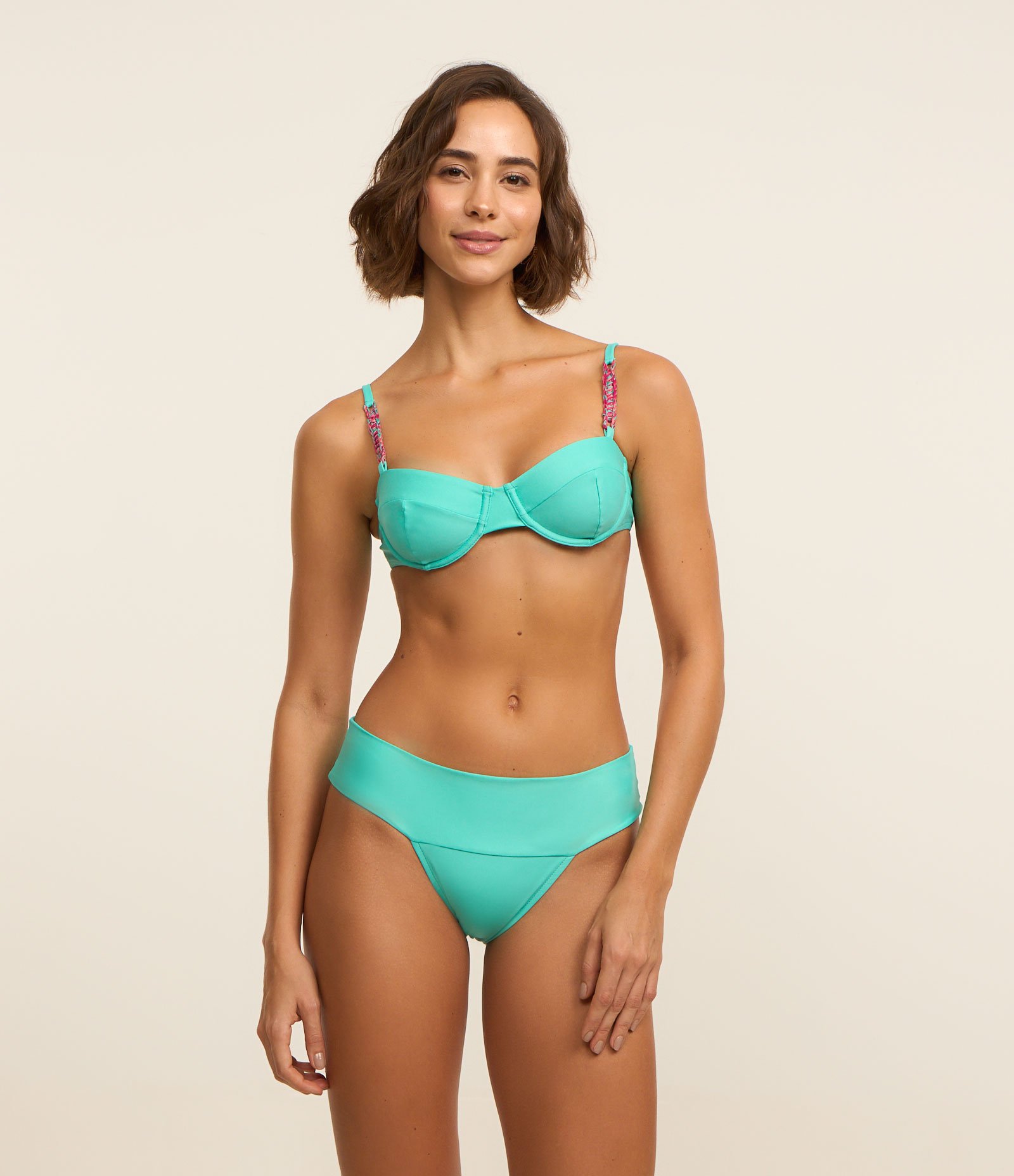 Biquíni Calcinha Pala Larga em Microfibra Verde 1