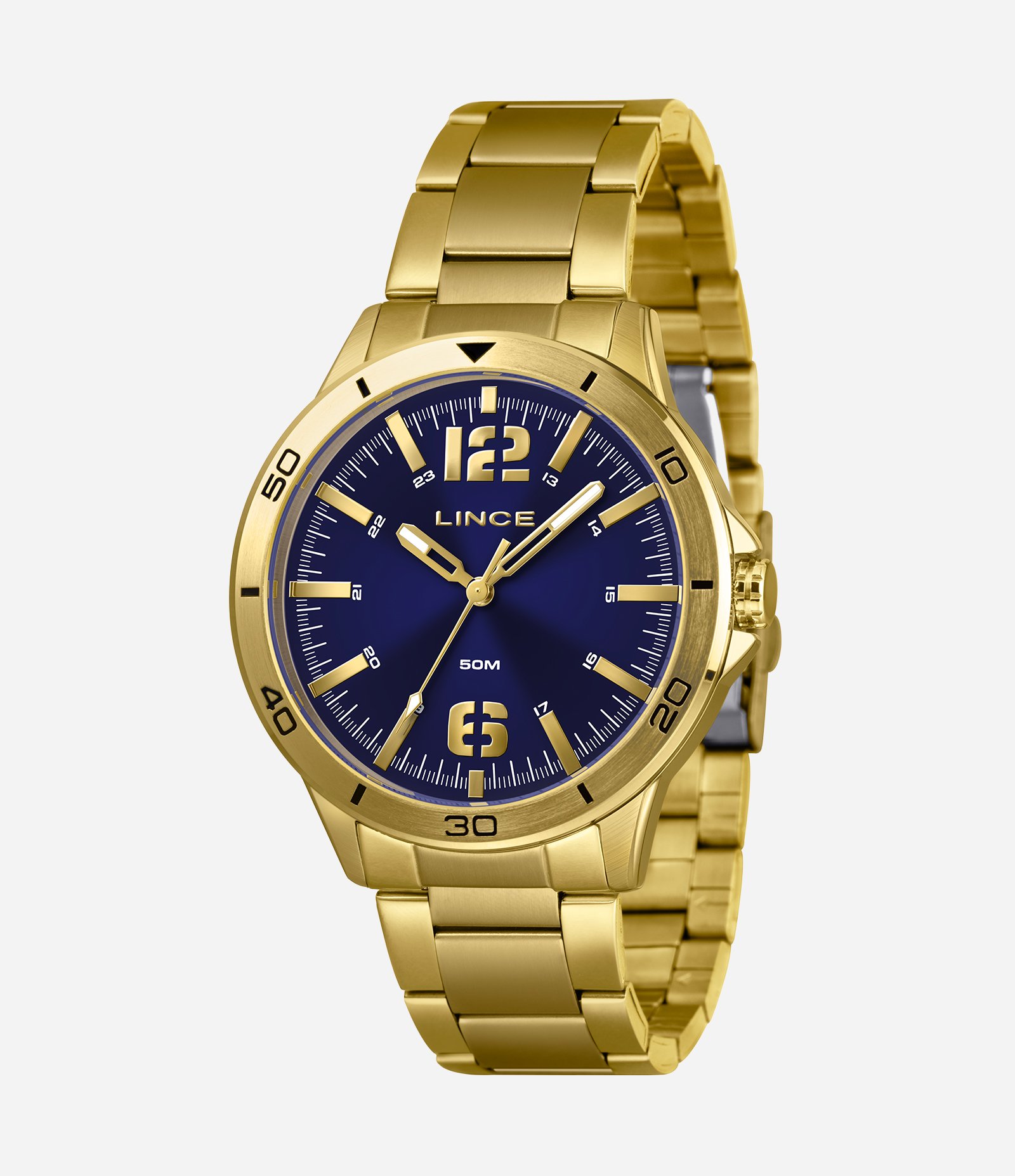 Relógio Lince Masculino Analógico Dourado 1