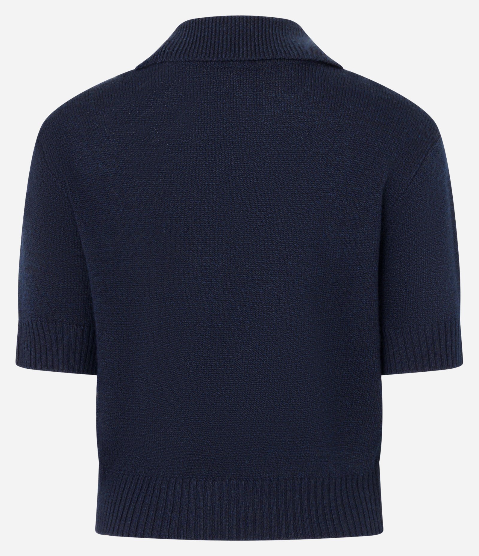 Polo em Tricô com Lettering Lovely Azul Marinho 7