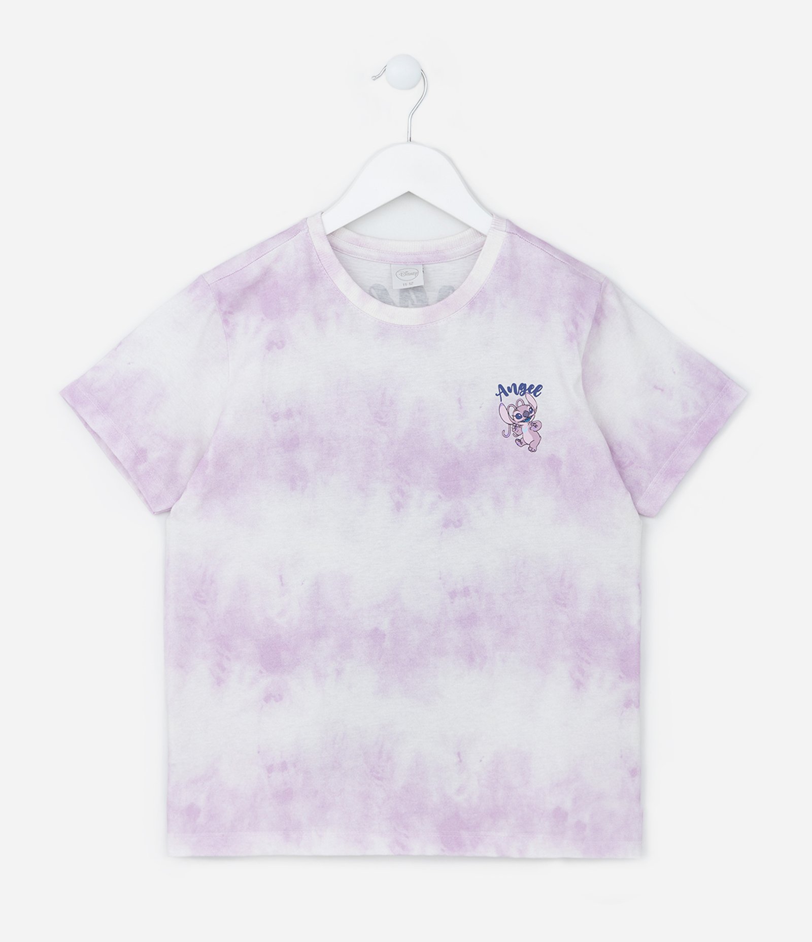 Camiseta Infantil com Estampa Tie Dye e Angel - Tam 5 a 14 Anos Rosa 1