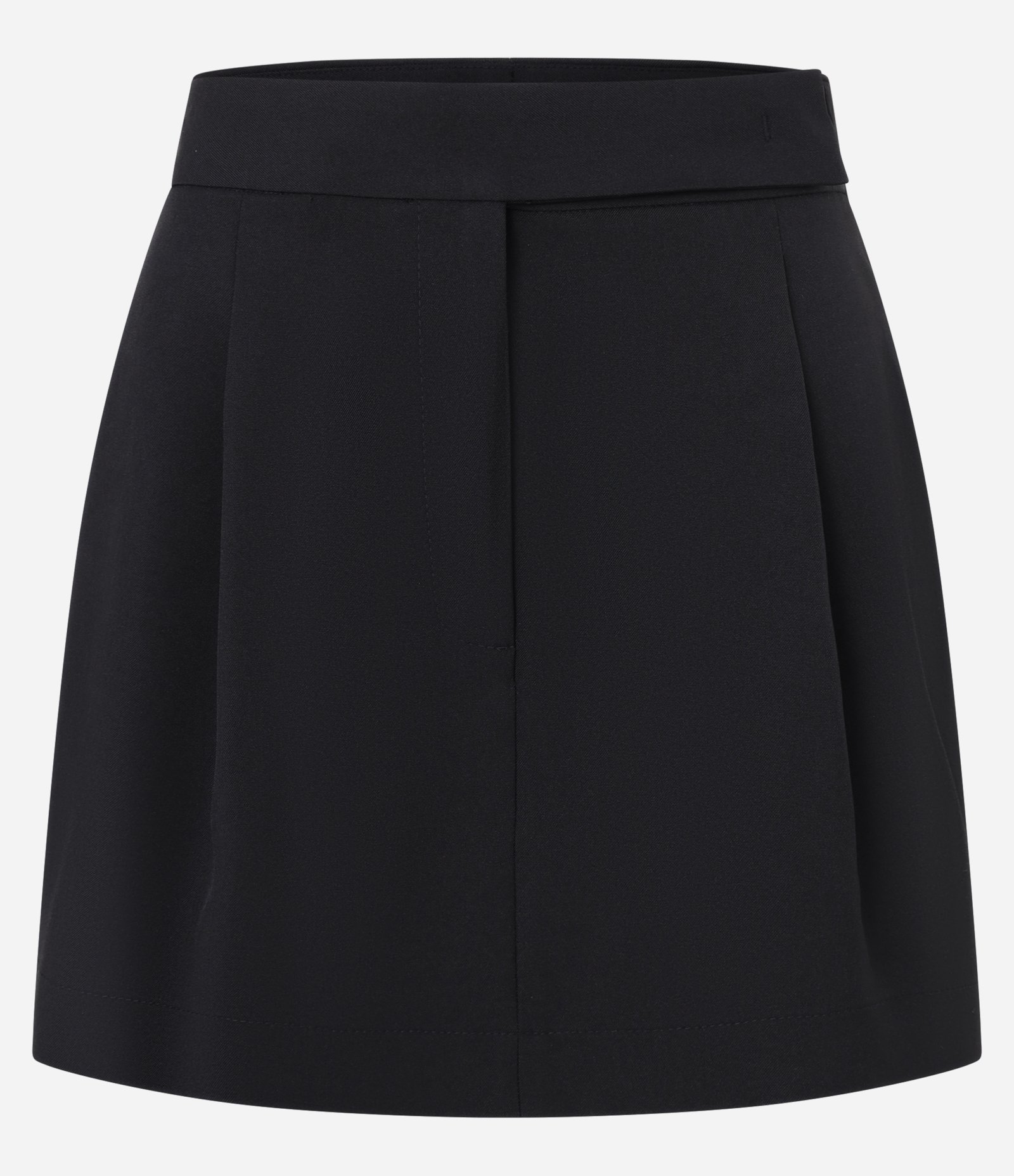 Short Saia em Alfaiataria com Pregas Frontais Preto 5