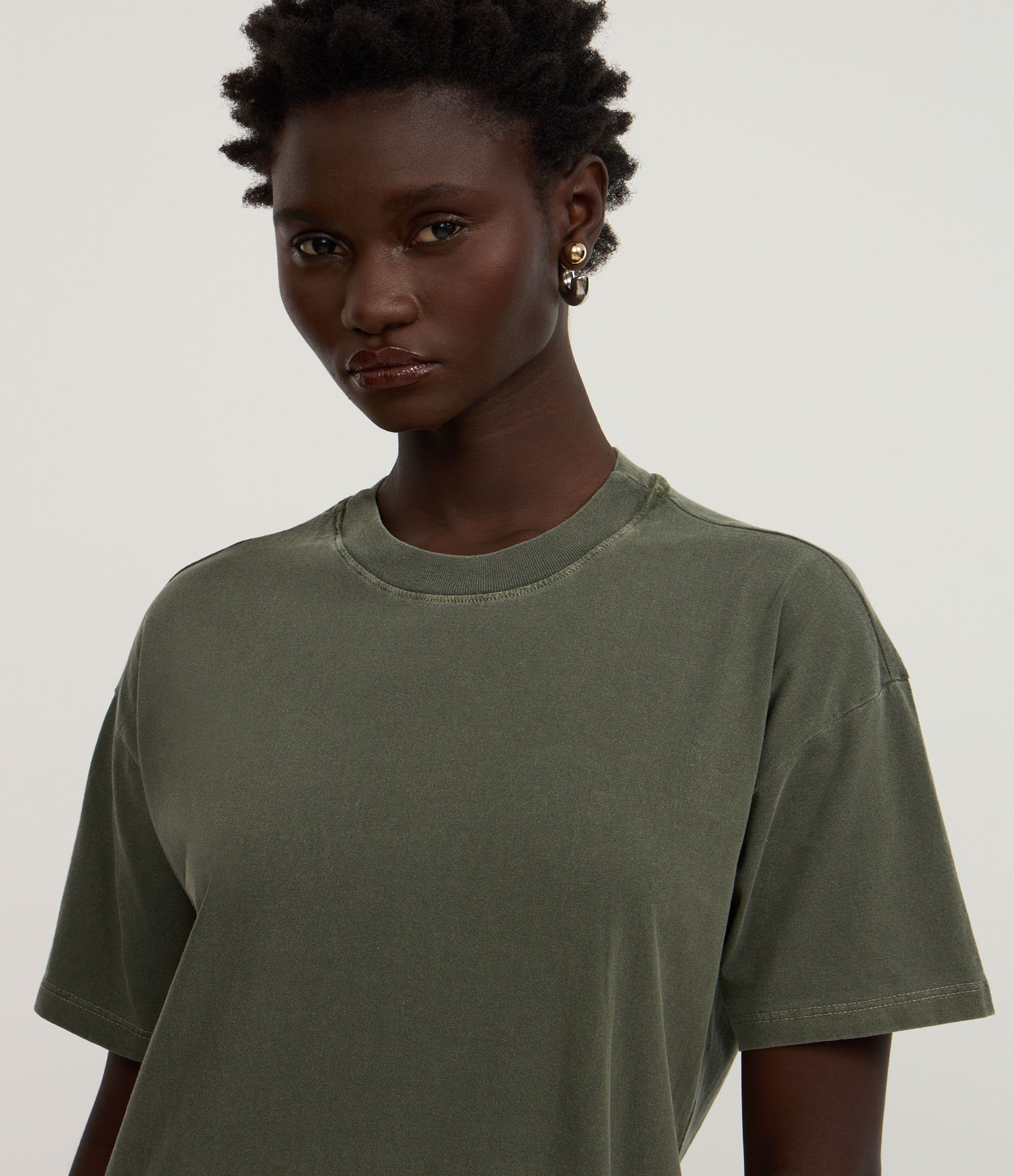 Vestido New Midi em Algodão com Fenda Lateral Verde 3