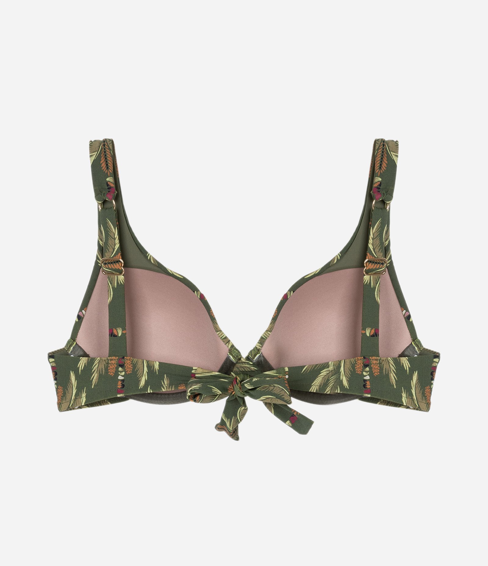 Biquíni Top Meia Taça em Poliamida com Estampa Coqueiros Verde 6