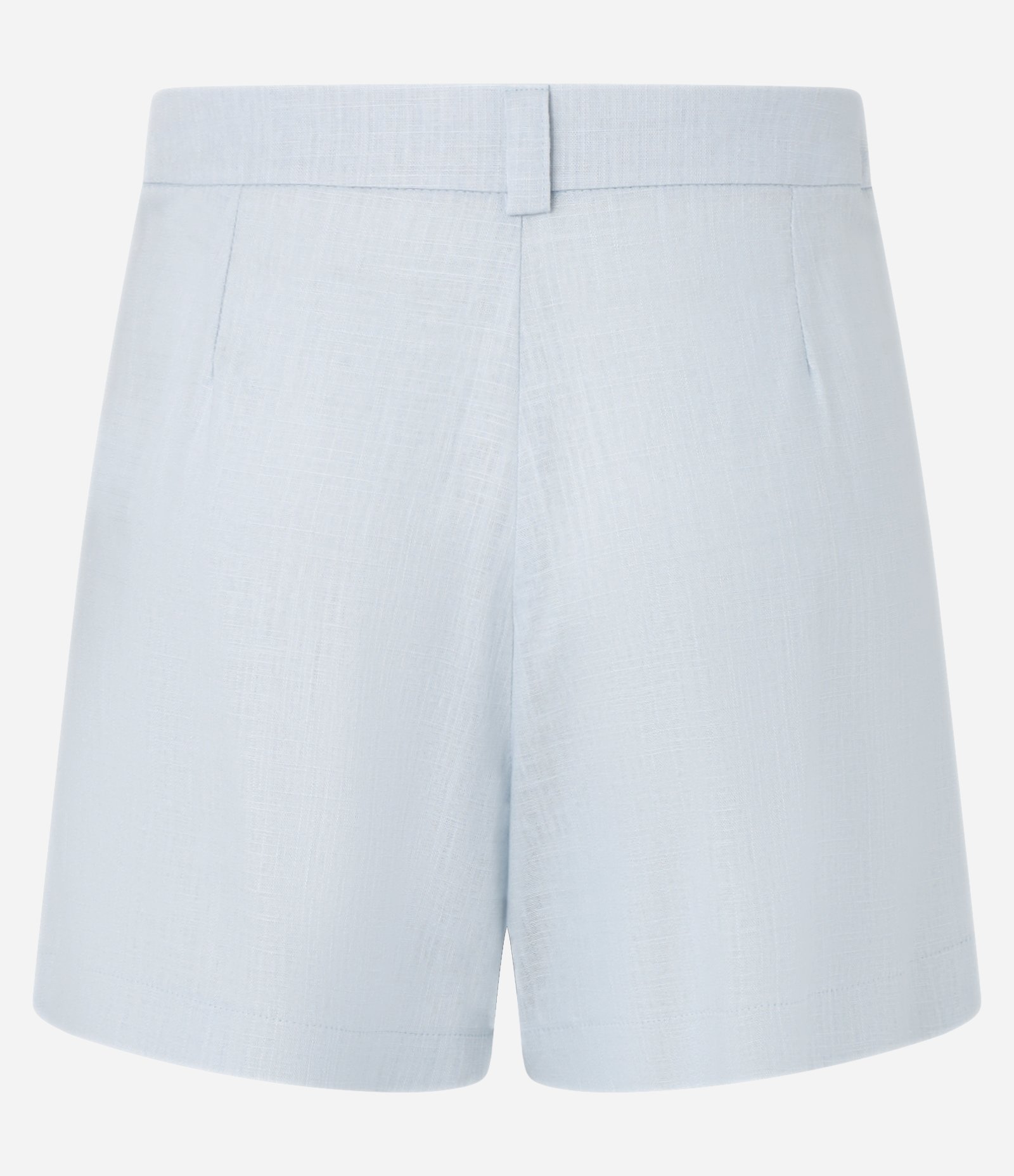 Bermuda Reta em Viscolinho com Cós Afaiatado Azul 6