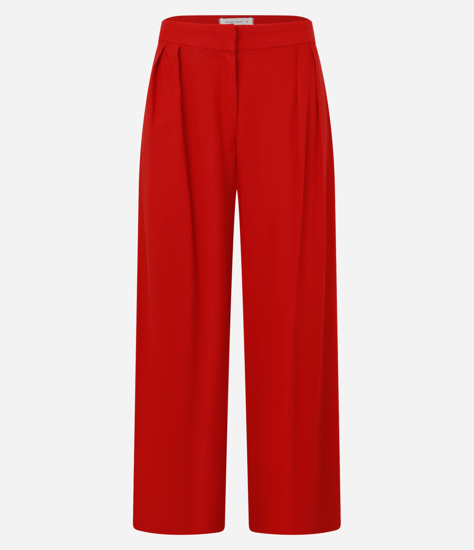 Calça Pantalona em Linho com Pregas Laranja 6