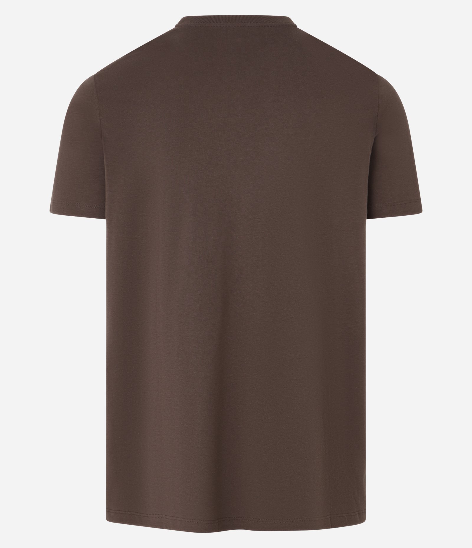 Camiseta Regular Básica em Algodão Marrom 6