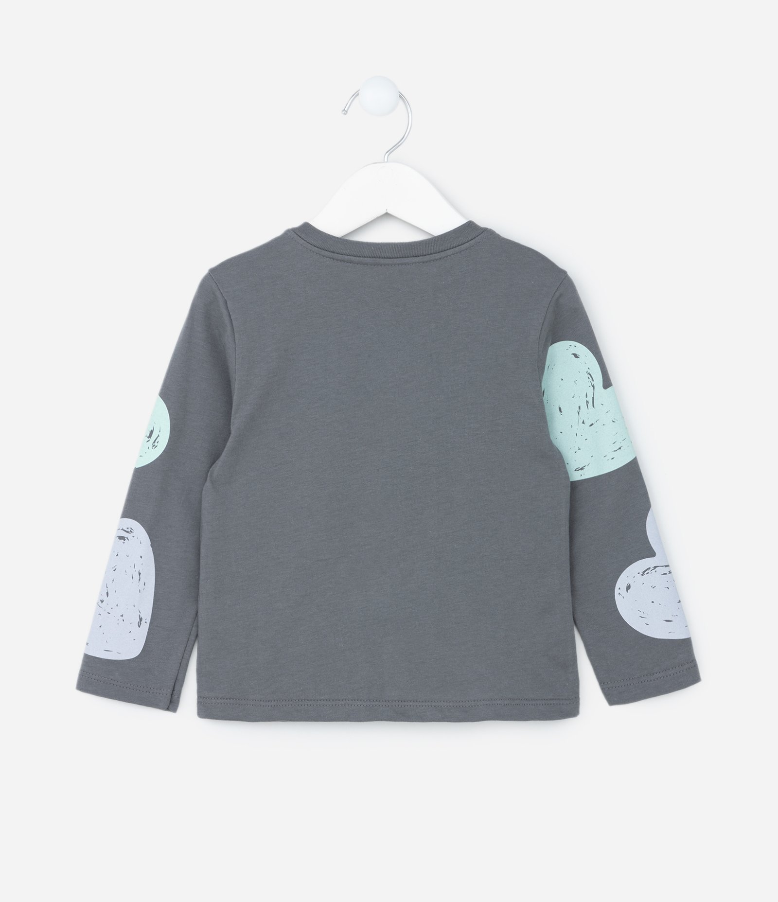 Camiseta Infantil com Estampa Patrulha Canina e Corações - Tam 2 a 6 Anos Cinza 2