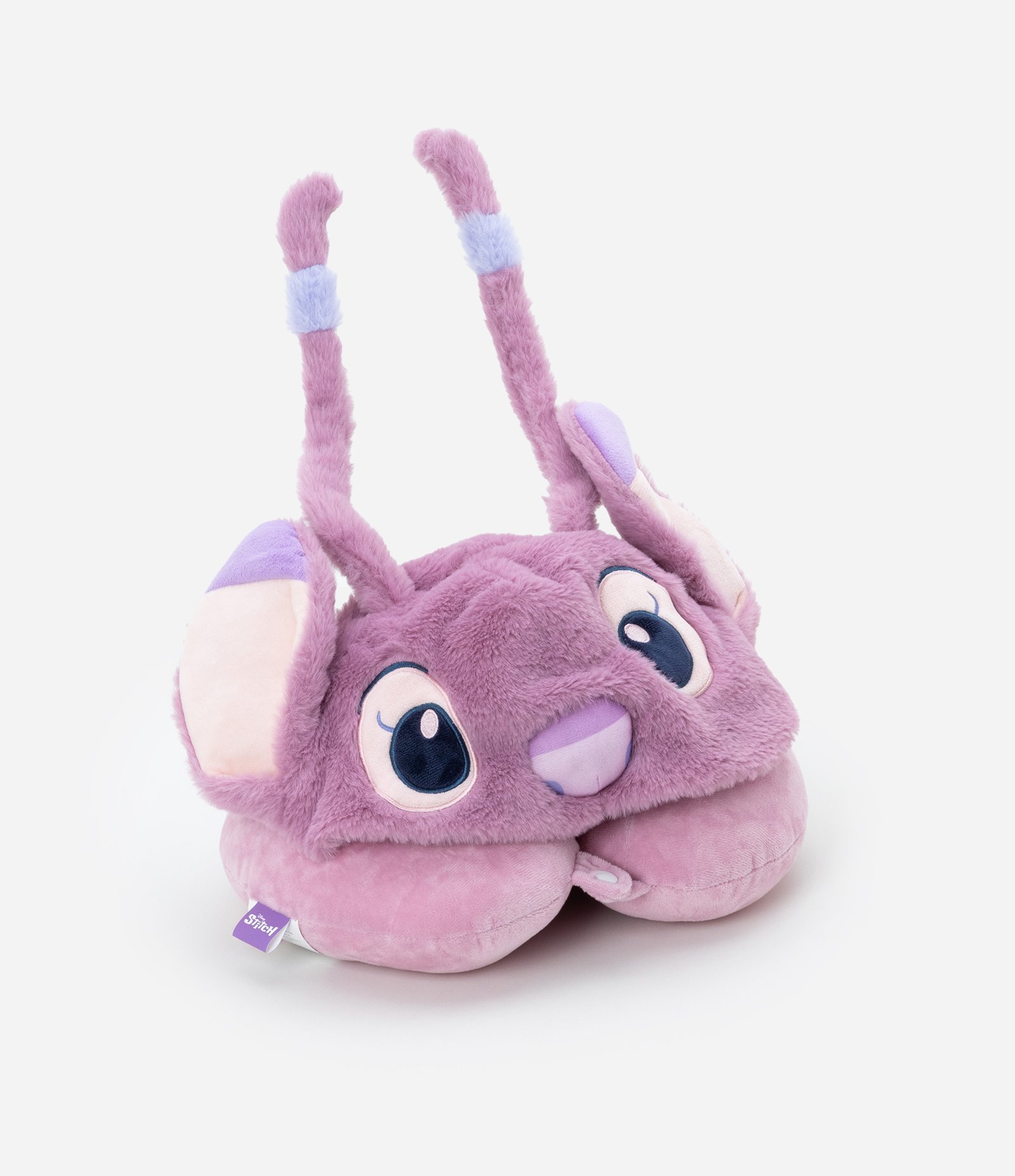 Travesseiro de Viagem com Capuz e Estampa Angel Lilás 1