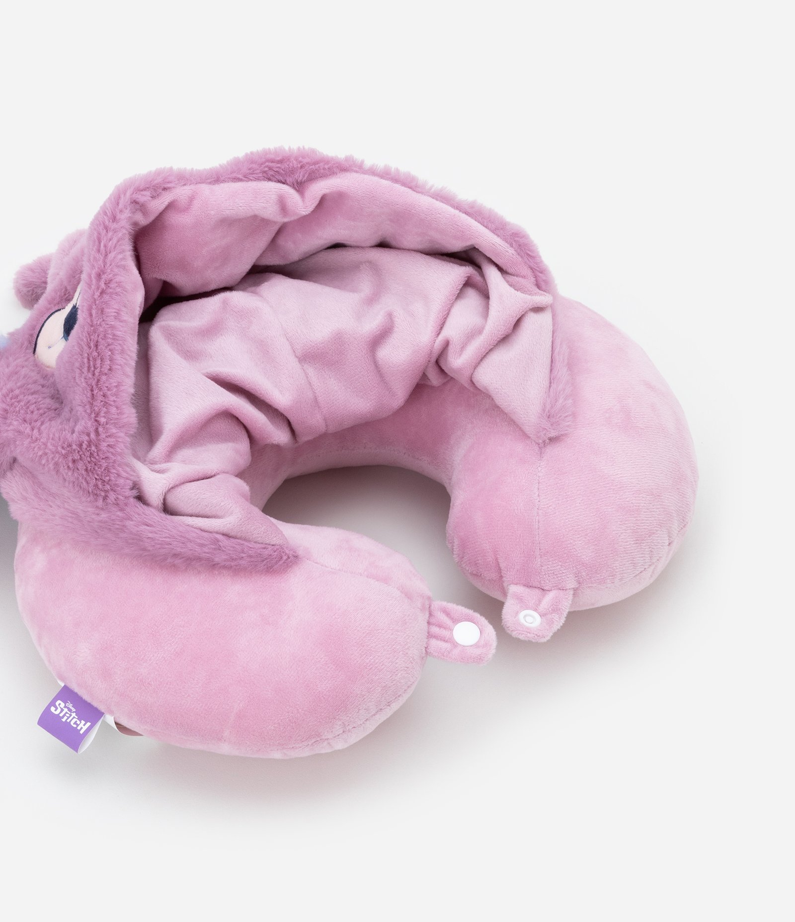 Travesseiro de Viagem com Capuz e Estampa Angel Lilás 2