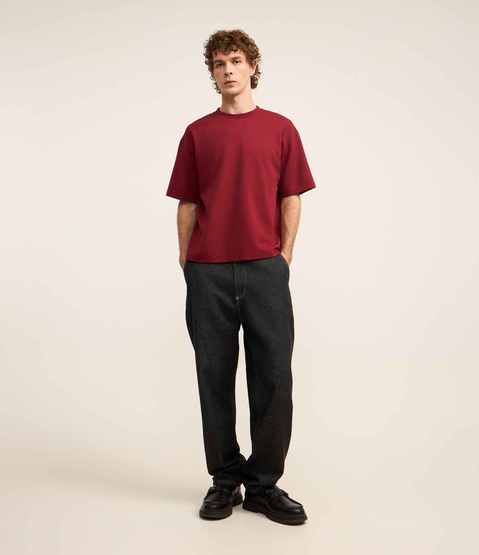 Camiseta Boxy em Tecnologia Dry e Algodão Bordô 2