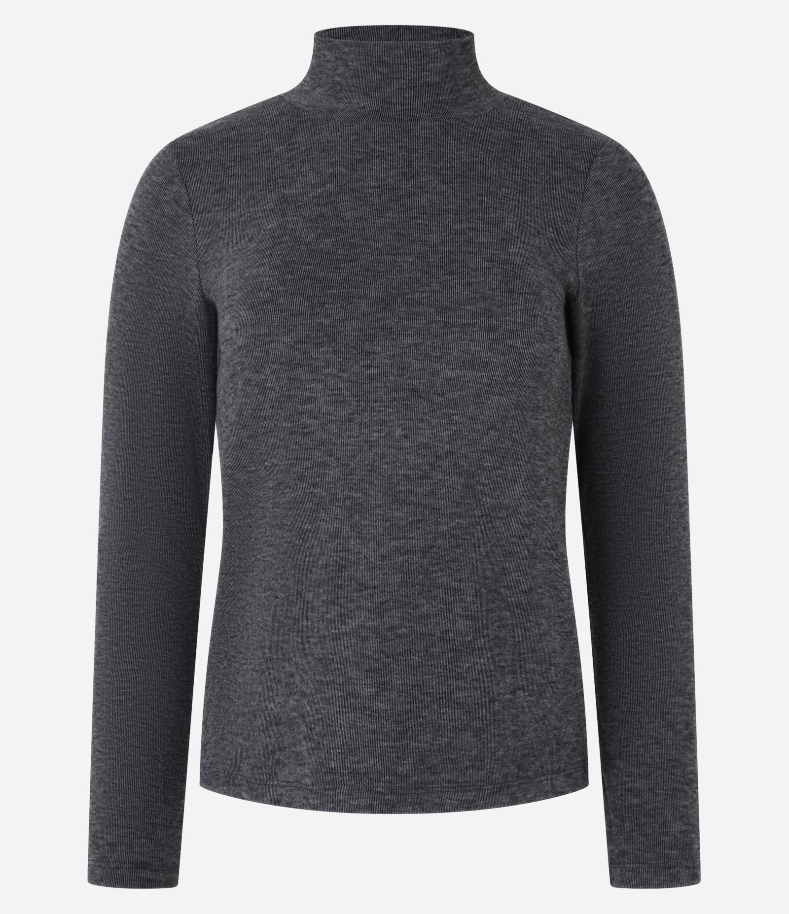 Suéter em Tricô com Gola Alta com Fundo Mescla Cinza 7